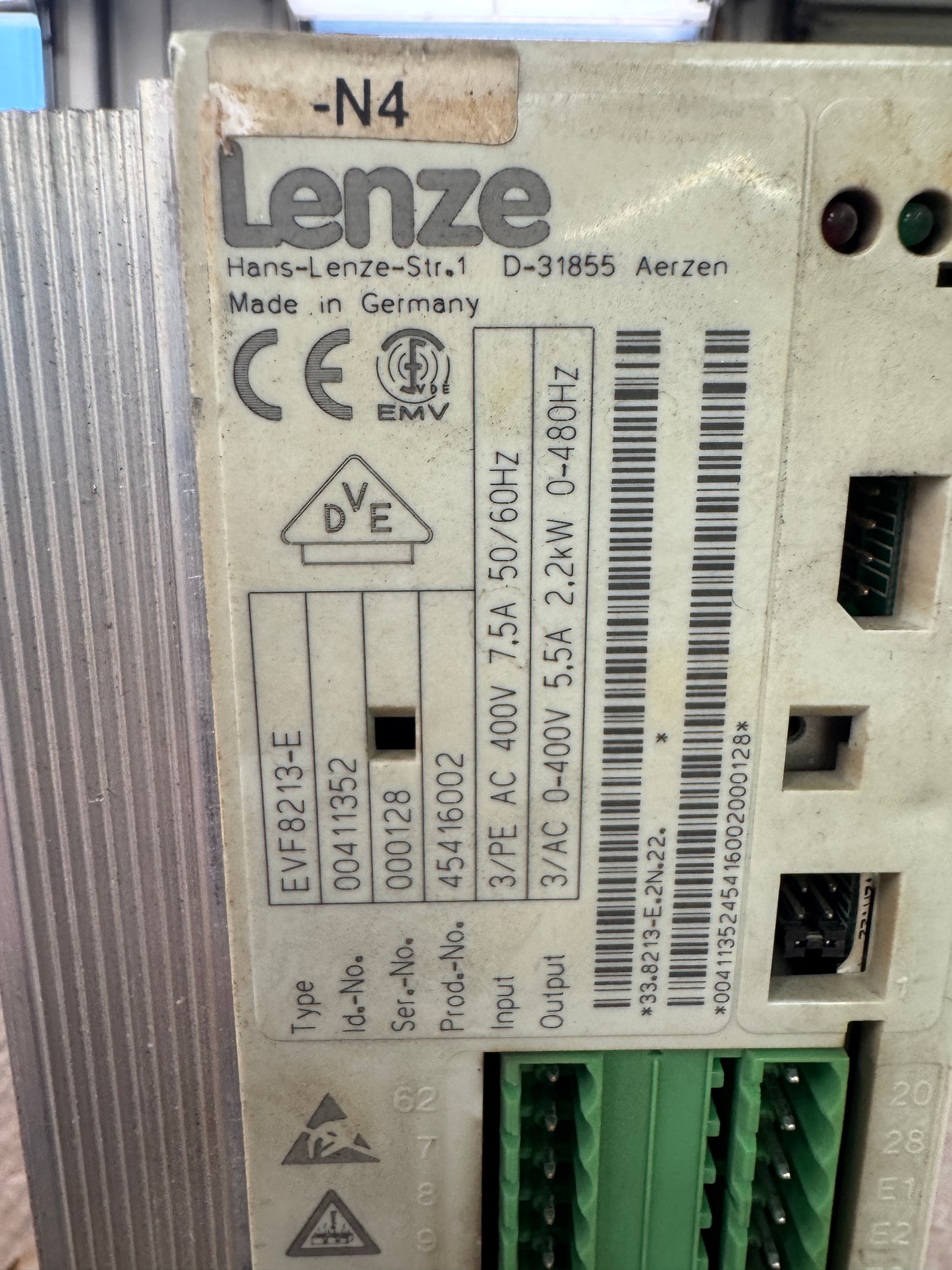 Lenze AC Drive EVF8213-E - 2 kW Variable RPM