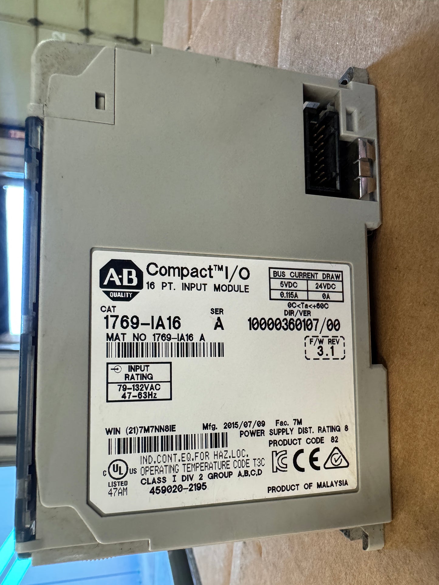 Allen-Bradley 1769-L23E-QB1B CompactLogix PLC Controller 24 VDC