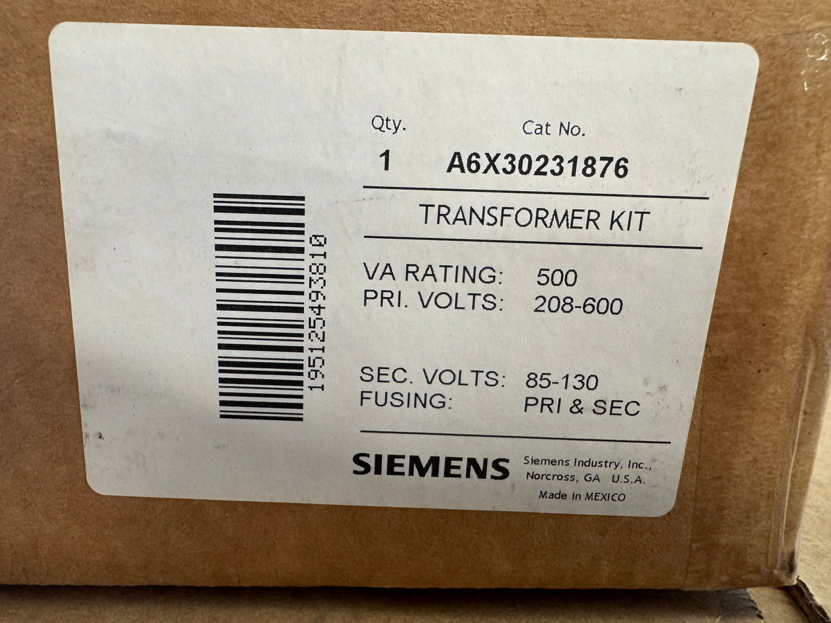 Siemens A6X30231876 Transformer Kit Factory Sealed m01956