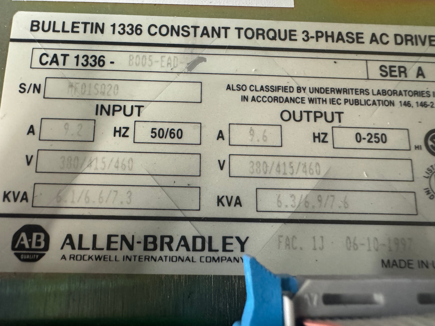 Allen-Bradley 1336-B005-EAD AC Drive