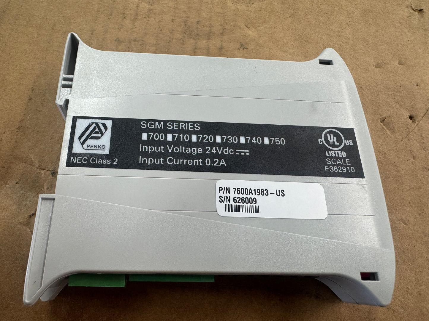 Penko 7600A1983-US Weighing Digitizer 24 VDC Untested Surplus