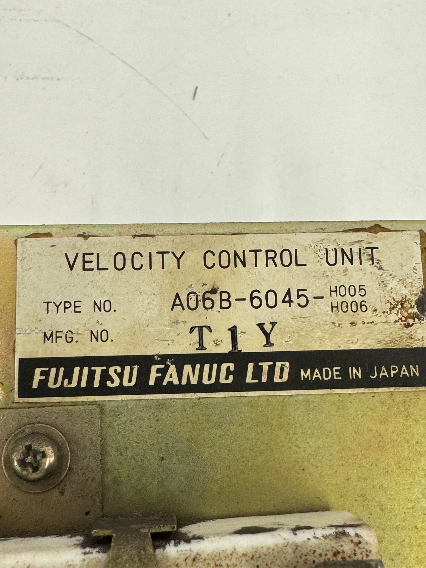Fujitsu Fanuc LTD Velocity Control Unit A06B-6045-H005