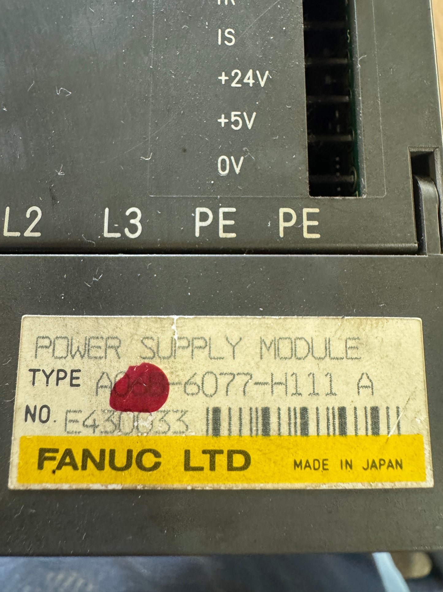 Fanuc A06B-6077-H111 Power Supply Module Untested Surplus