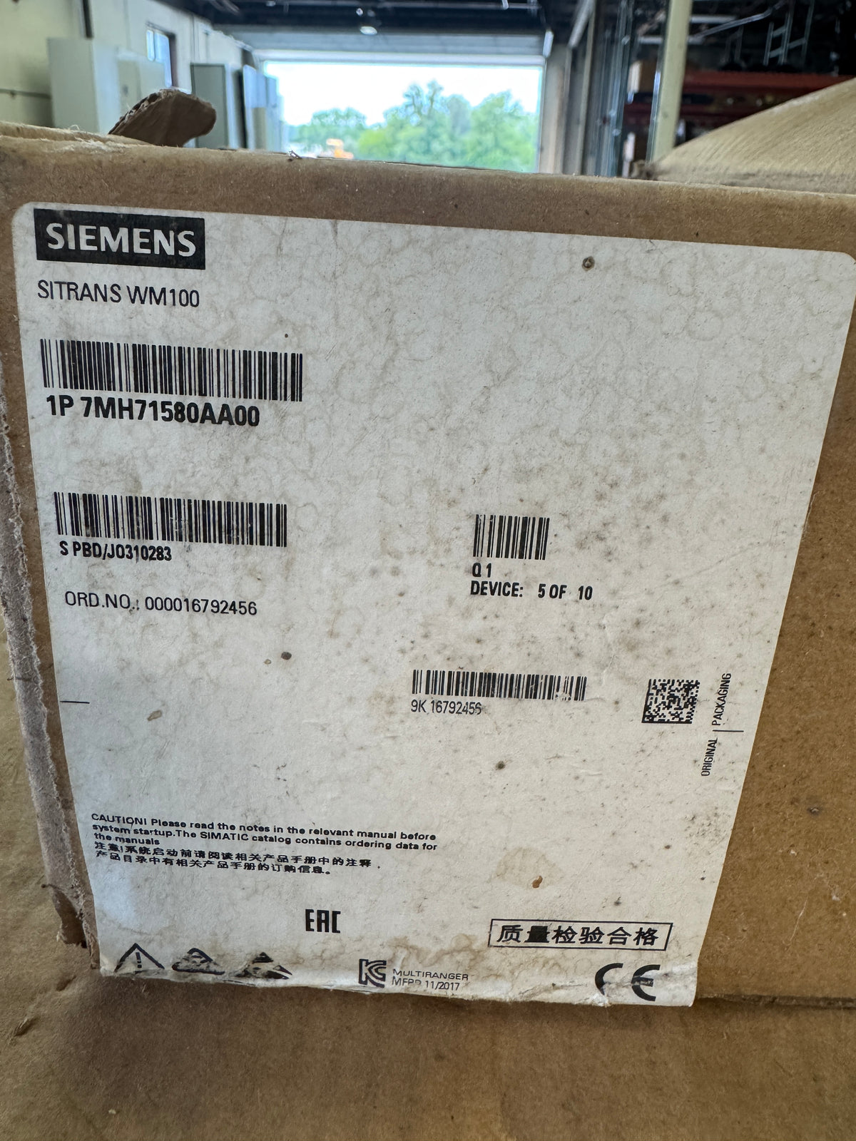Siemens 7MH7158-0AA00 Zero Speed Motion Sensor 115 VAC Untested Surplus