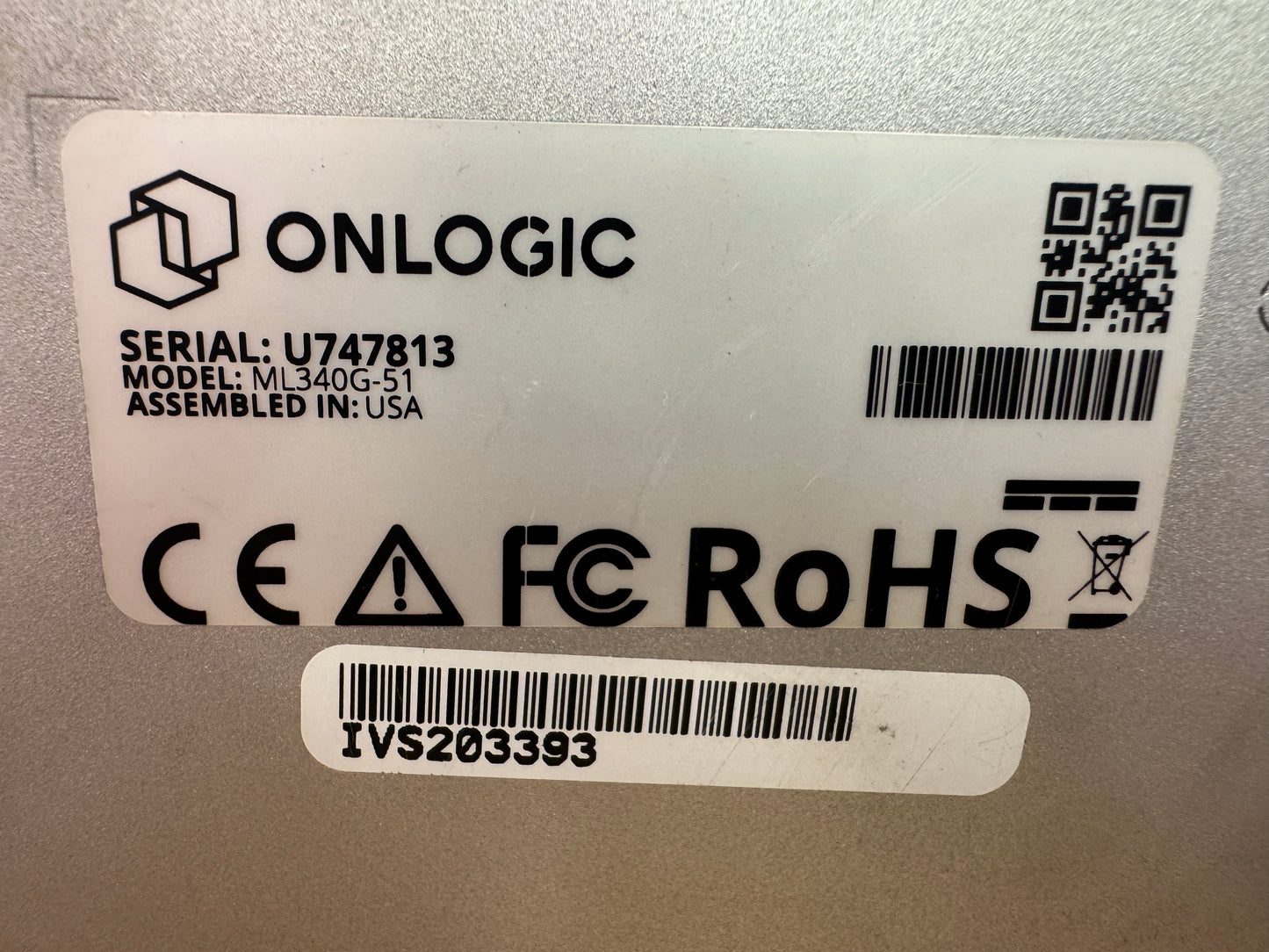 OnLogic Fanless Industrial Computer ML340G-51