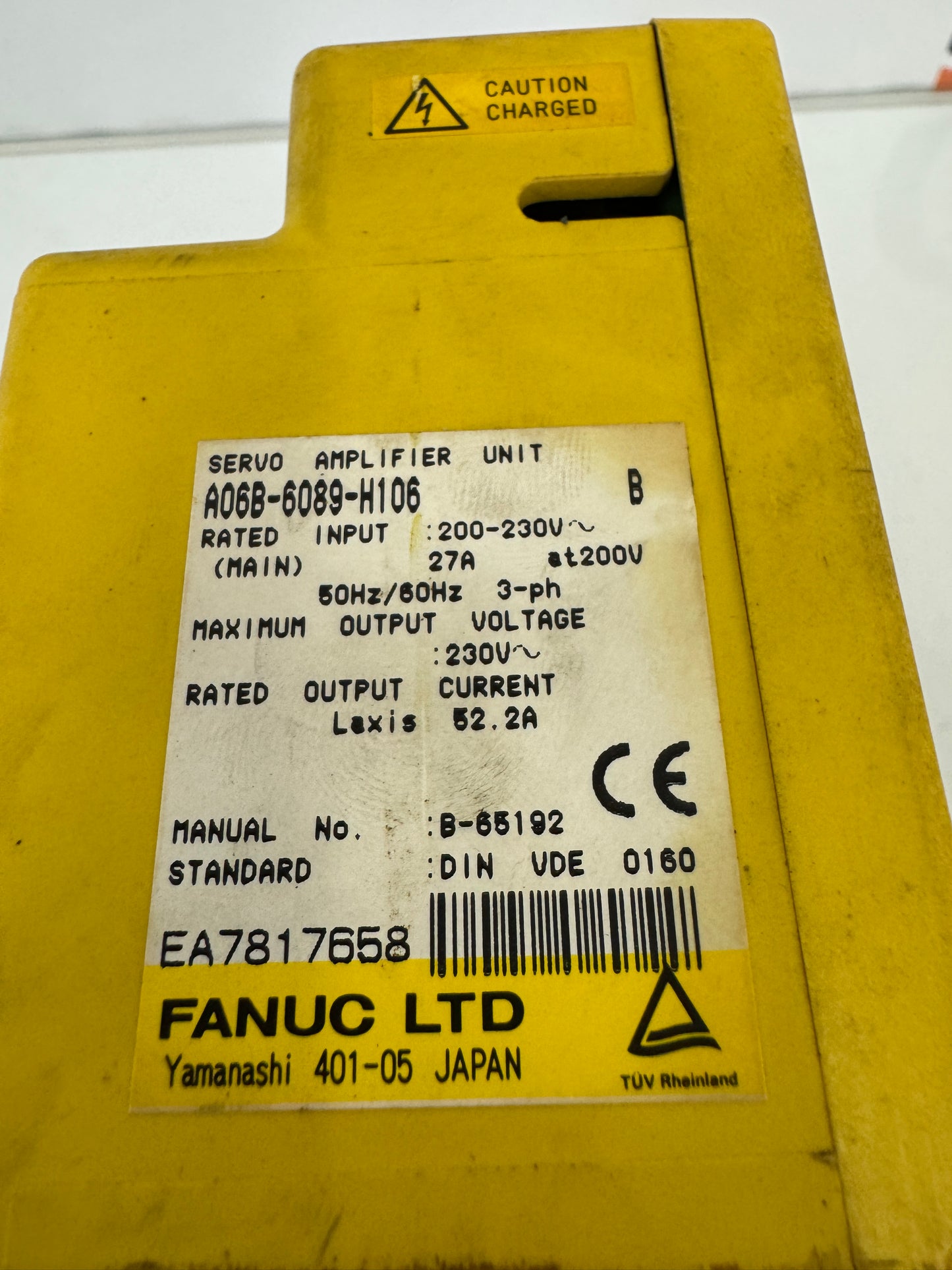 Fanuc Servo Amplifier Unit A06B-6089-H106 230V AC