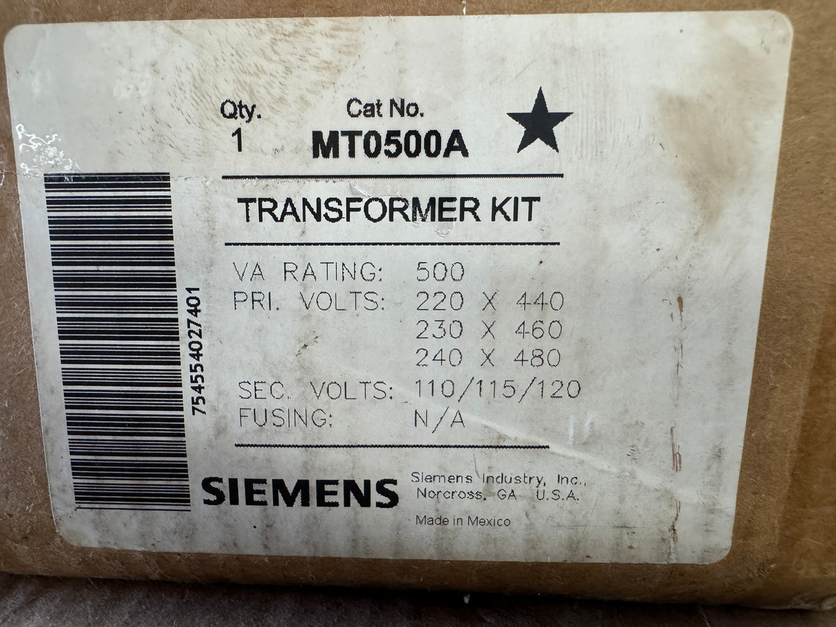 Siemens MT0500A Control Transformer Factory Sealed m01955