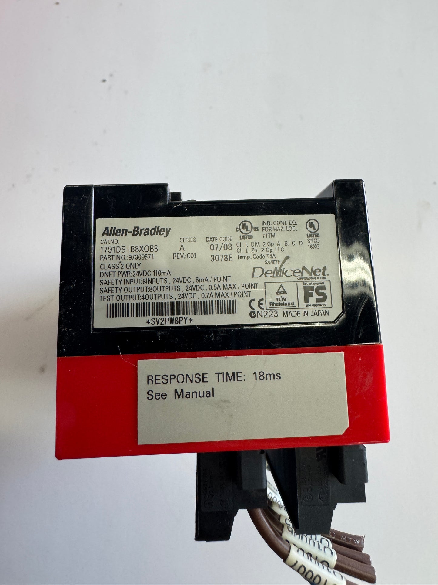 Allen-Bradley DeviceNet Safety CompactBlock I/O Module 1791DS-IB8XOB8 24 VDC