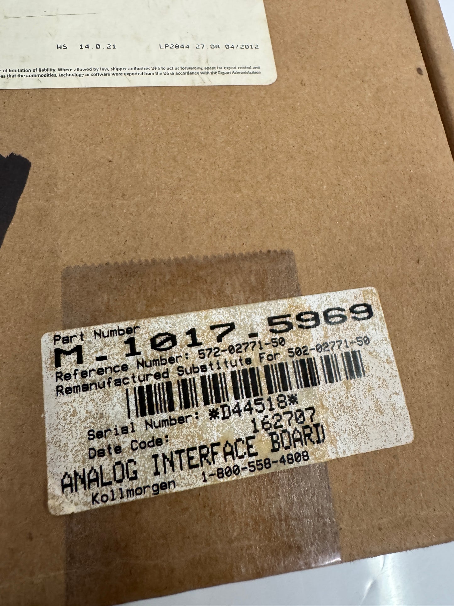 Kollmorgen Analog Interface Board M-1017-5969