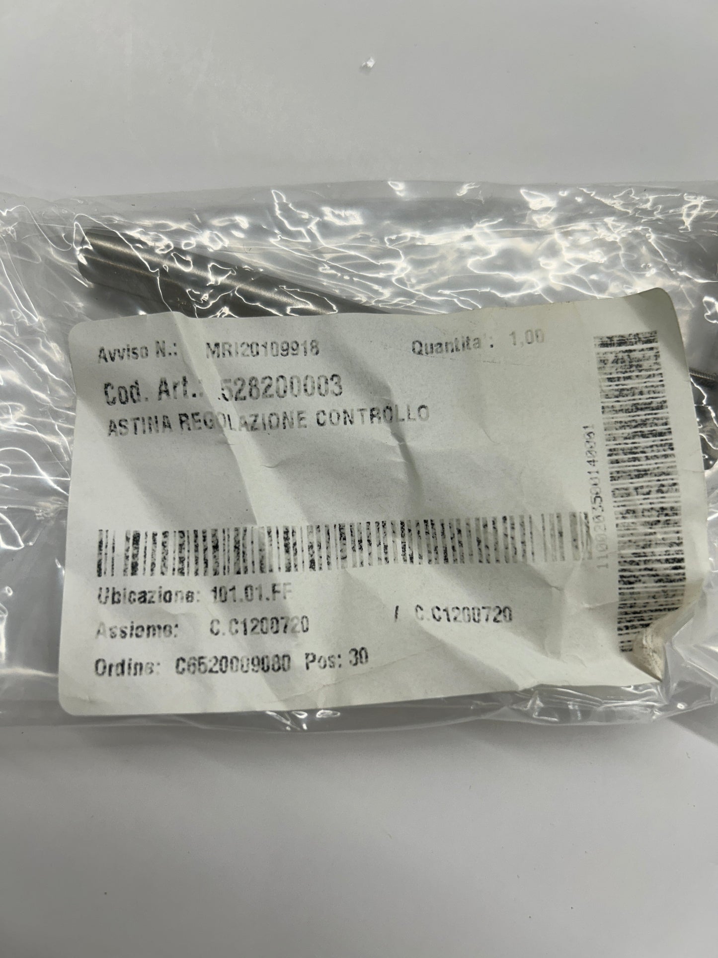 Biesse Intermac OEM Part 528200003 Control Adjusting Rod