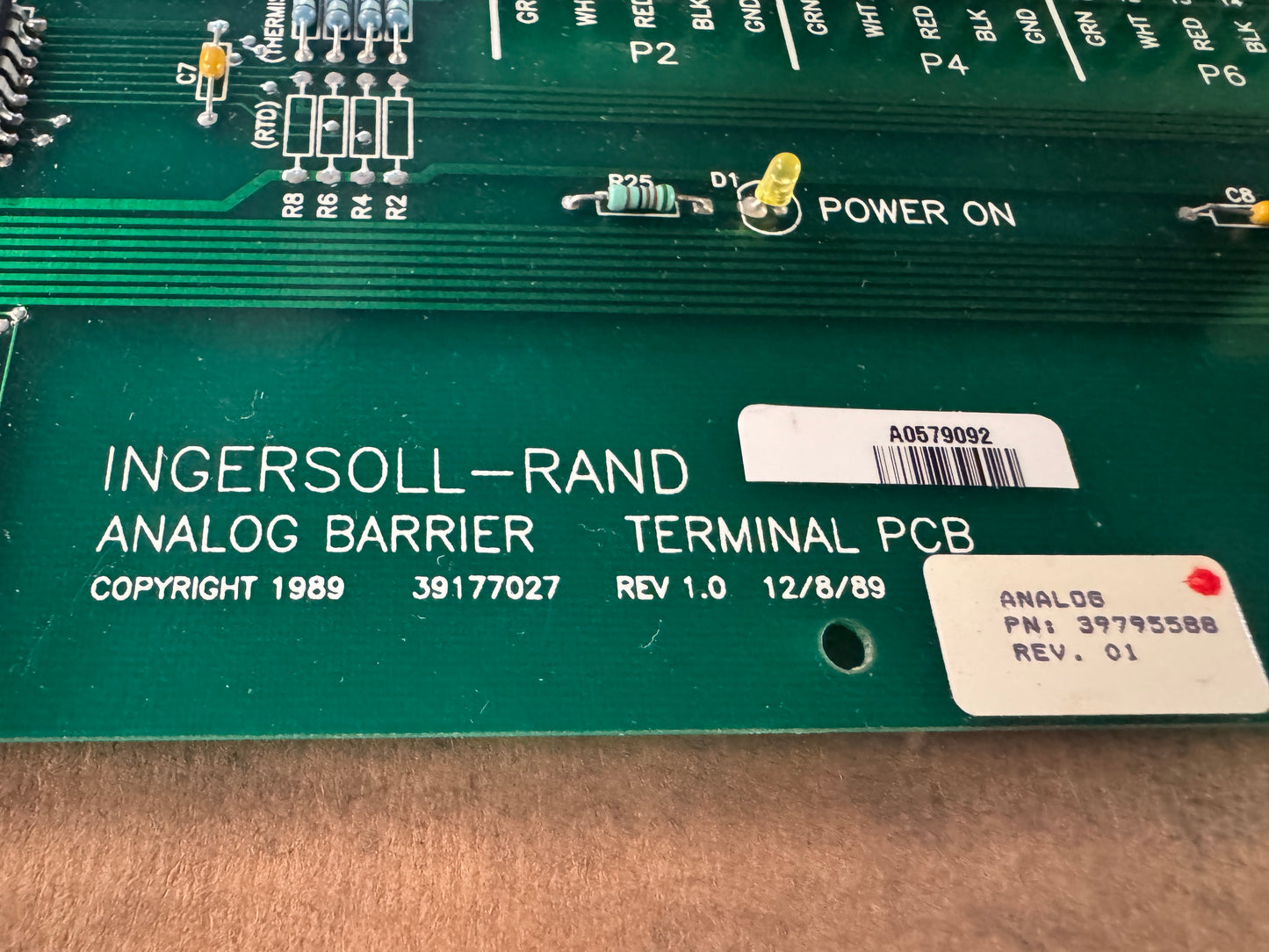Ingersoll-Rand Analog Barrier Terminal PCB 39795588