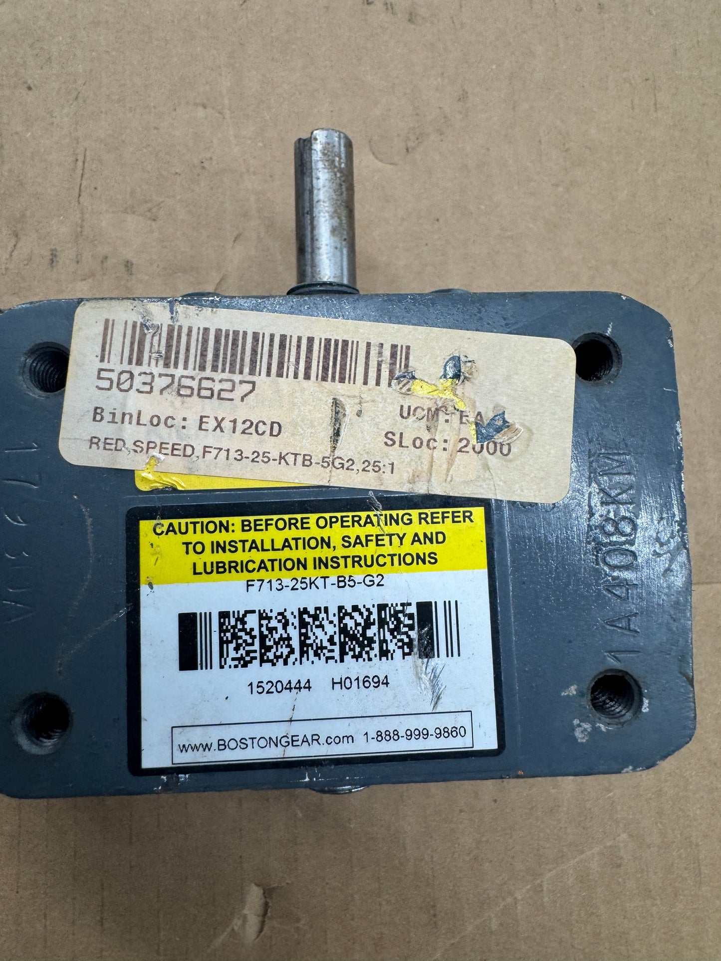 Boston Gear Worm Gear Speed Reducer F713-25KT-B5-G2