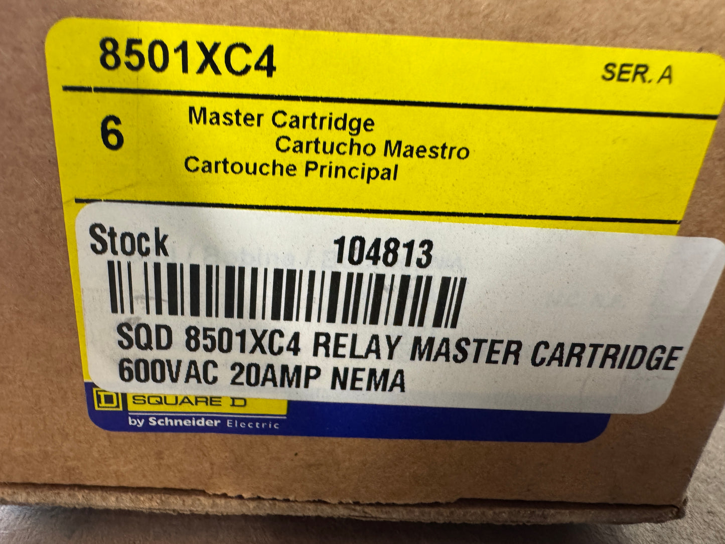 Square D Relay Master Contact Cartridge 8501XC4 600 VAC