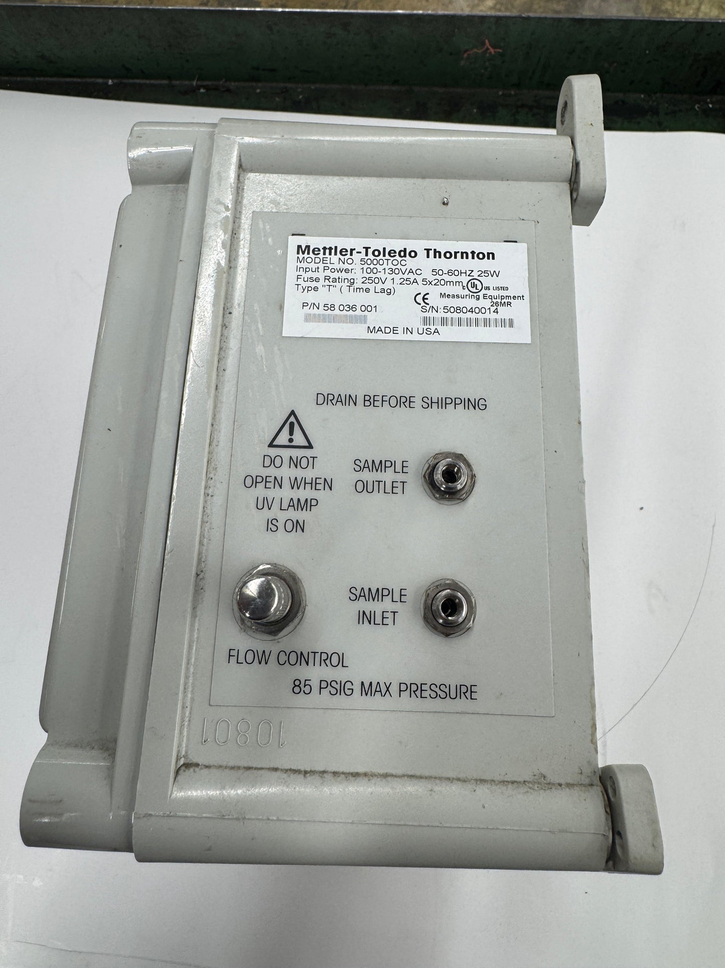 Mettler-Toledo Thornton TOC Analyzer 5000TOC, P/N 58 036 001