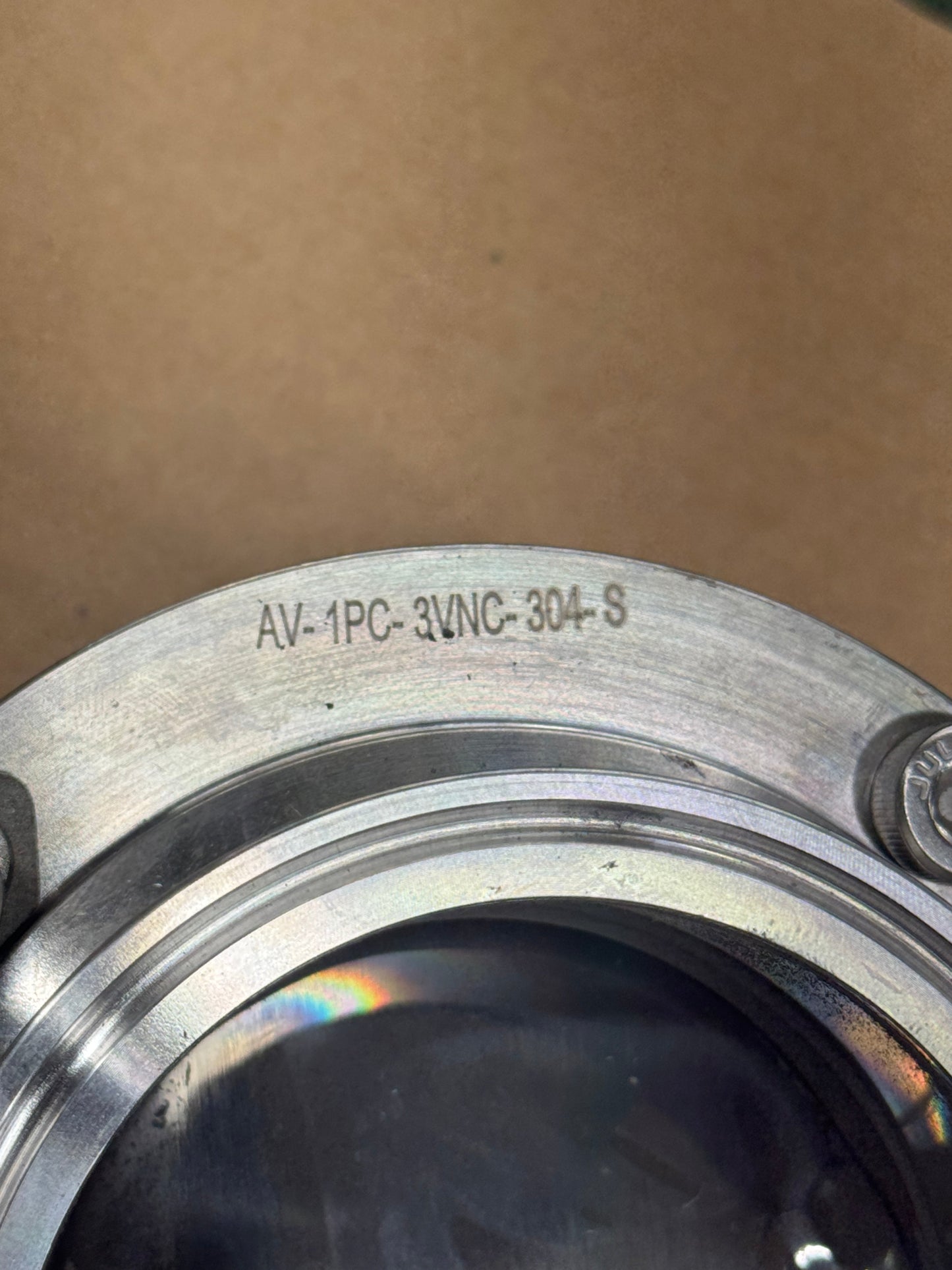 Adamant Sanitary Pneumatic Butterfly Valve AV-1PC-3VNC-304-S 3 In. Tri-Clamp 145 PSI