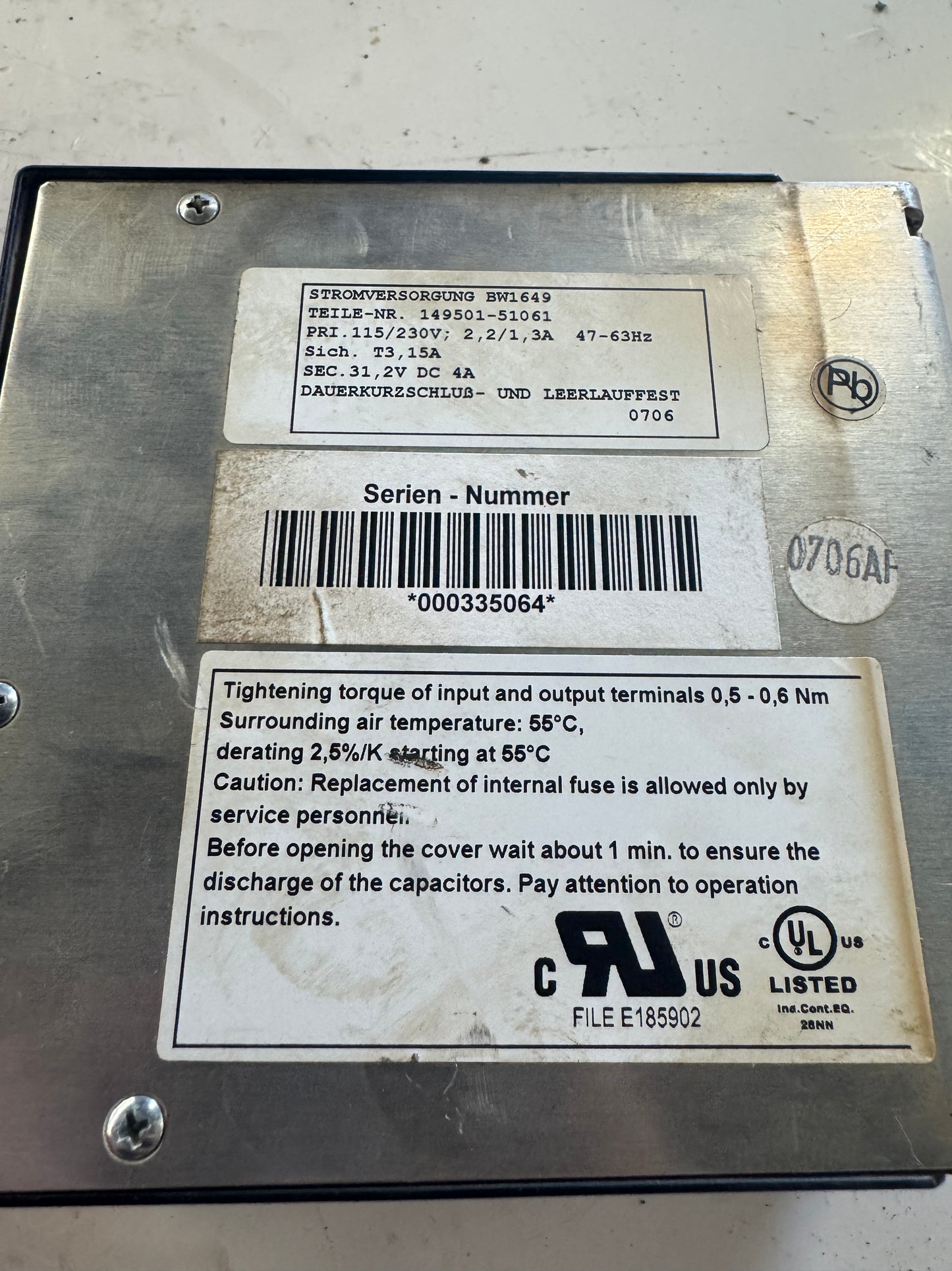 Bihl+Wiedemann AS-Interface Power Supply BW1649