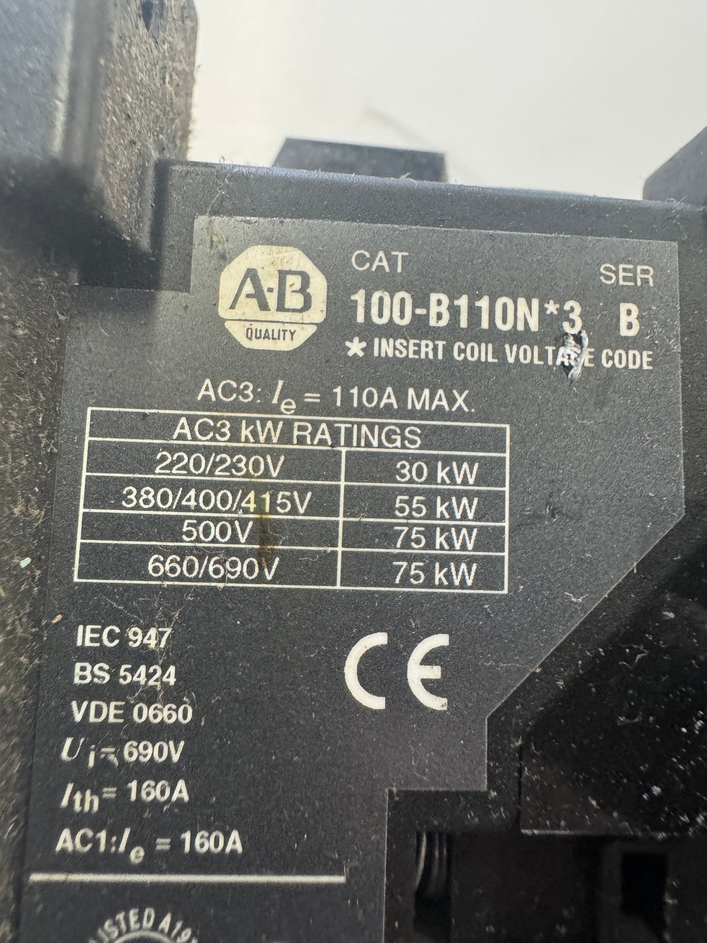 Allen-Bradley Contactor 100-B110N*3