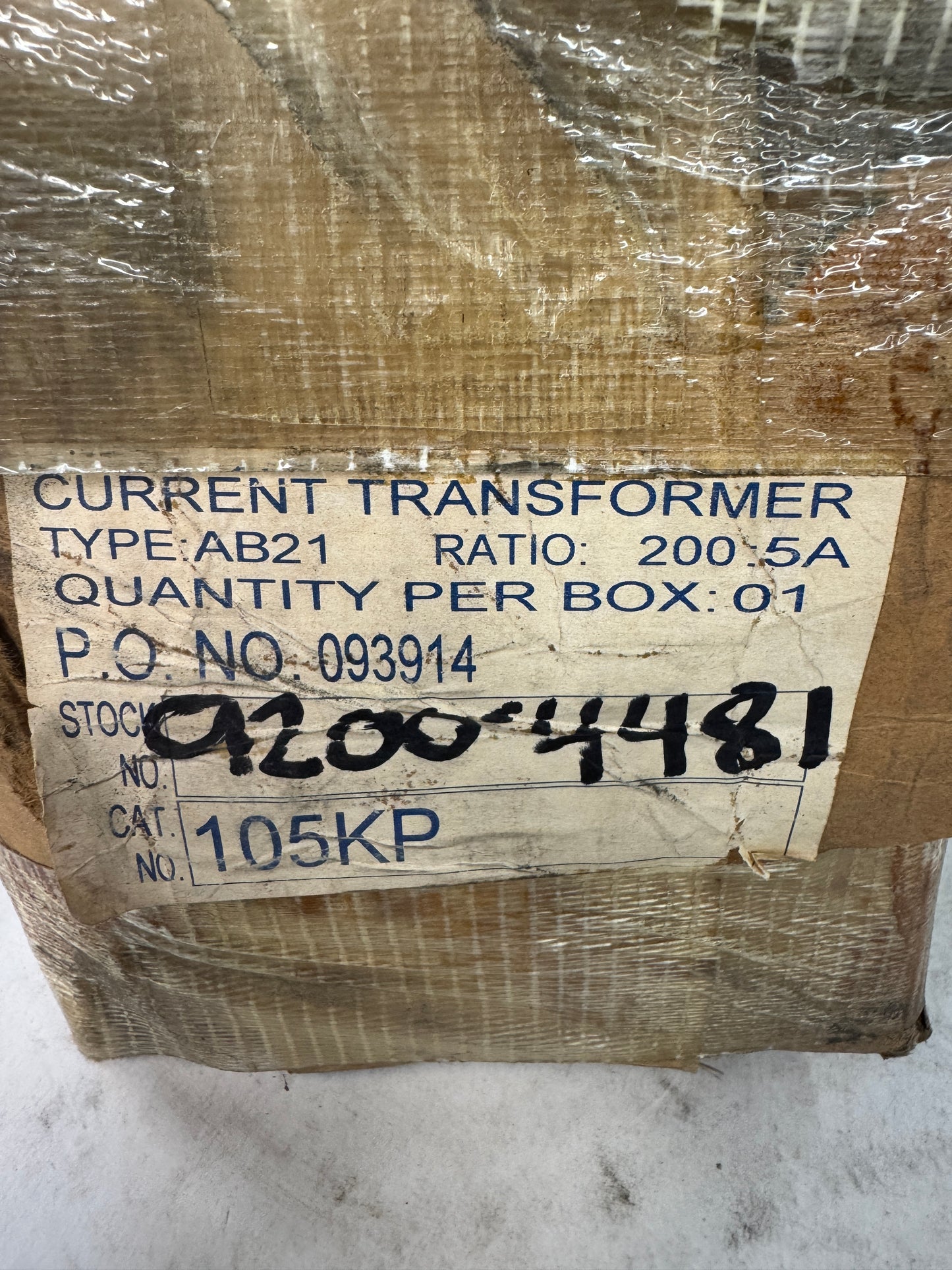 GEC Durham Industries Current Transformer 105KP (Type AB21) 600 VAC
