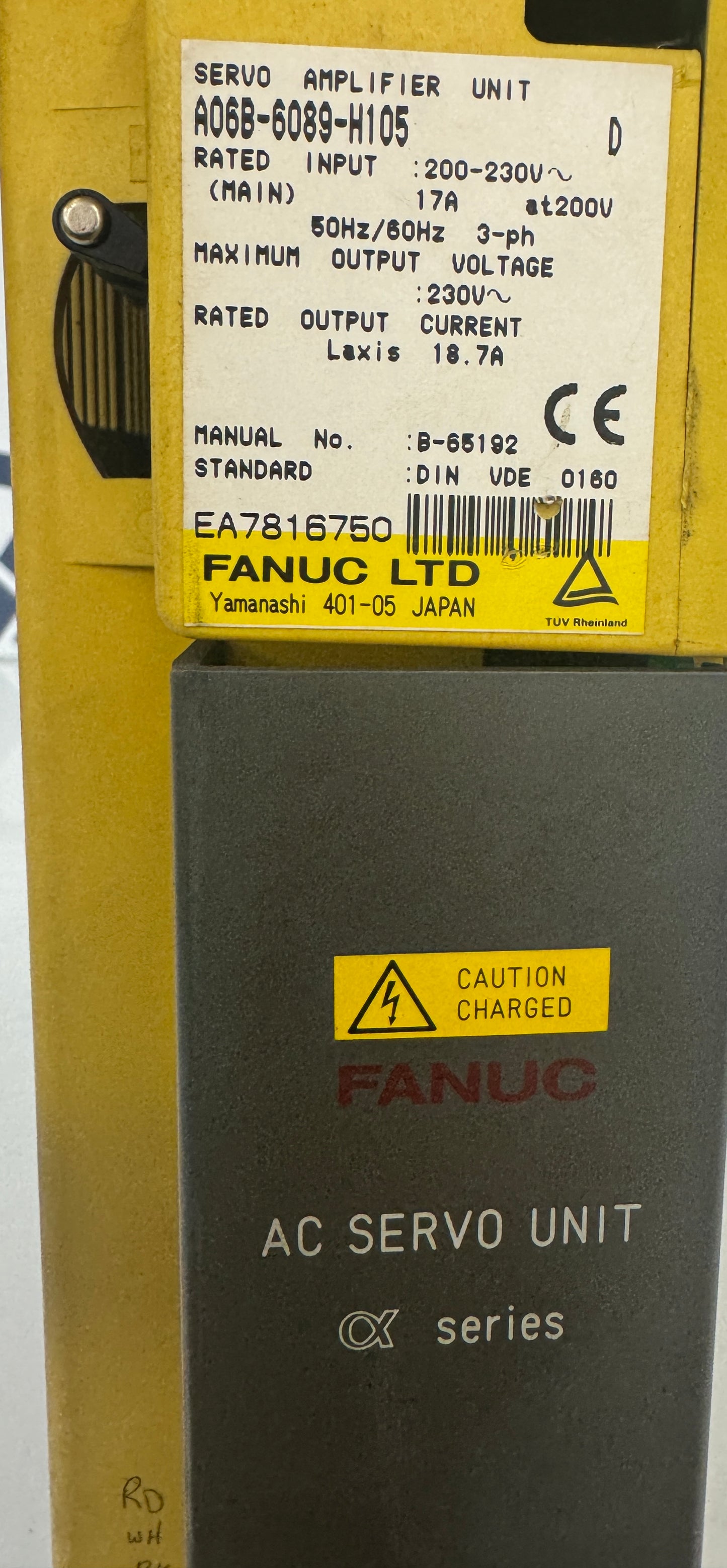Fanuc Servo Drive A06B-6089-H105 200-230VAC