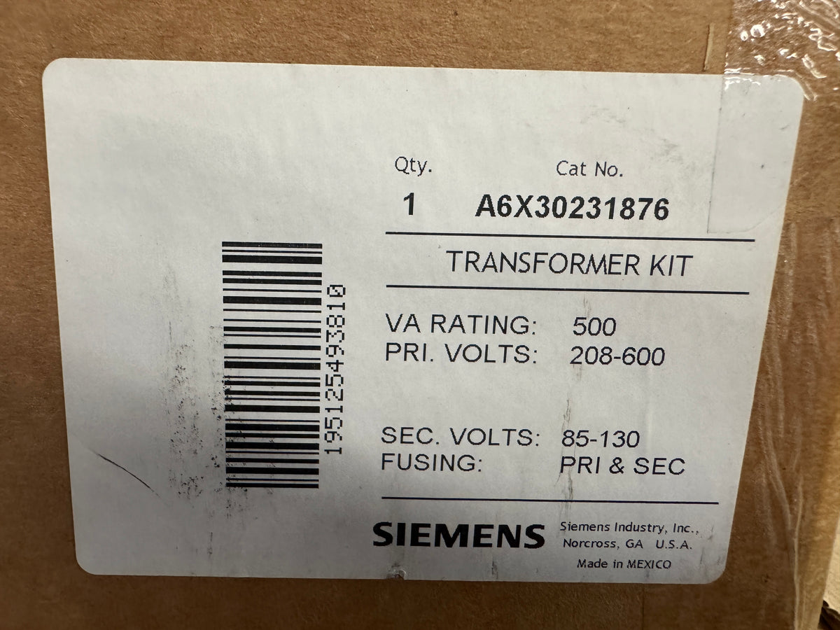 Siemens A6X30231876 Transformer Kit Factory Sealed