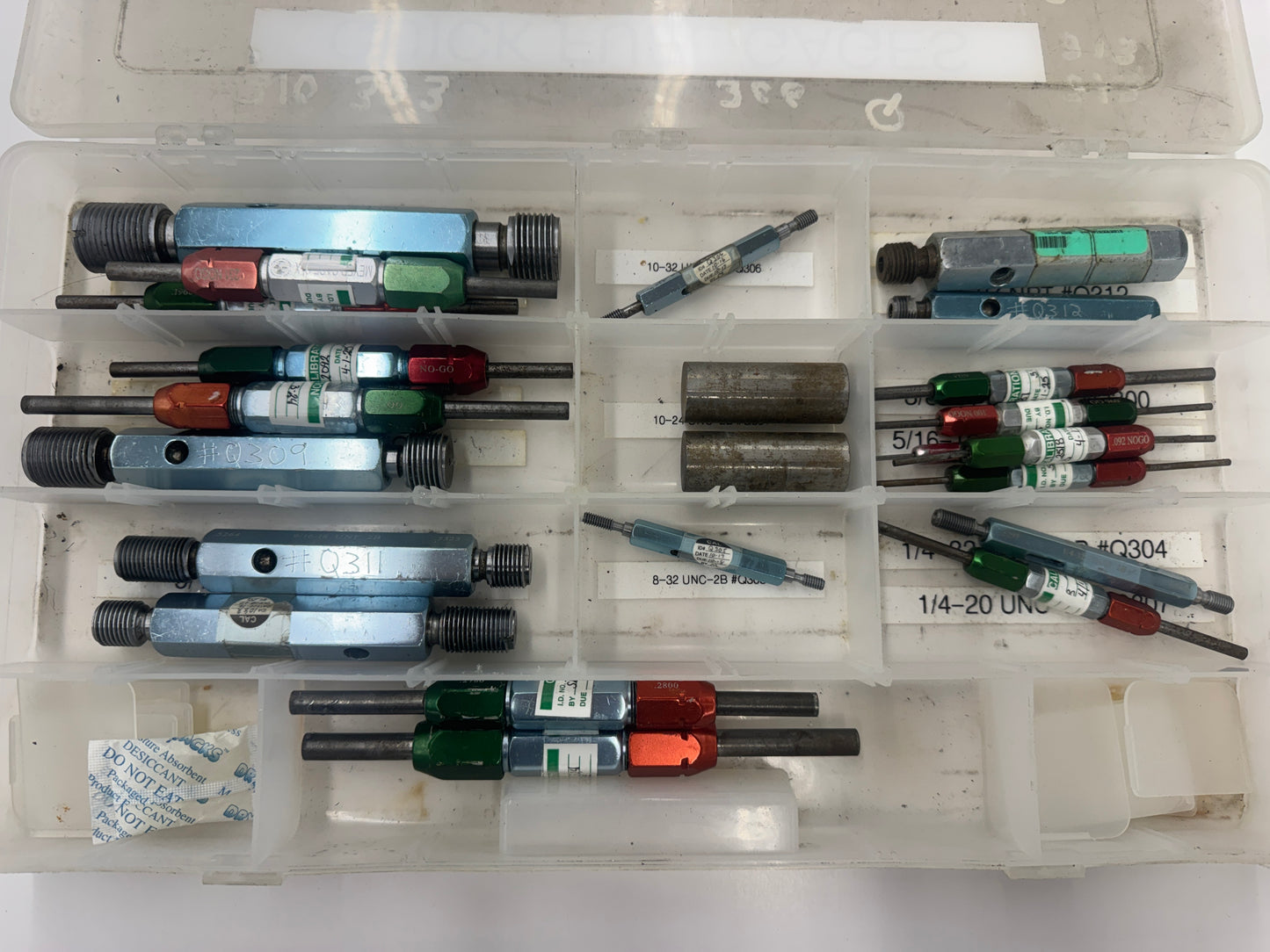 Thread Plug Gage Set Go NOGO 8-32 UNC Through 1/4-20 UNC and Assorted Sizes Mixed Lot