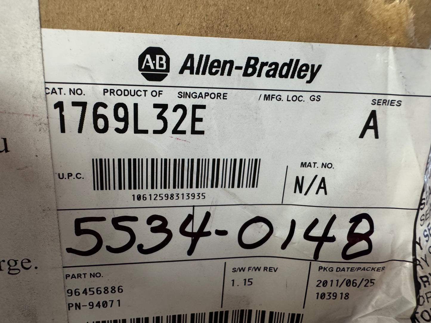 Allen-Bradley CompactLogix Processor 1769-L32E 5Vdc / 24Vdc