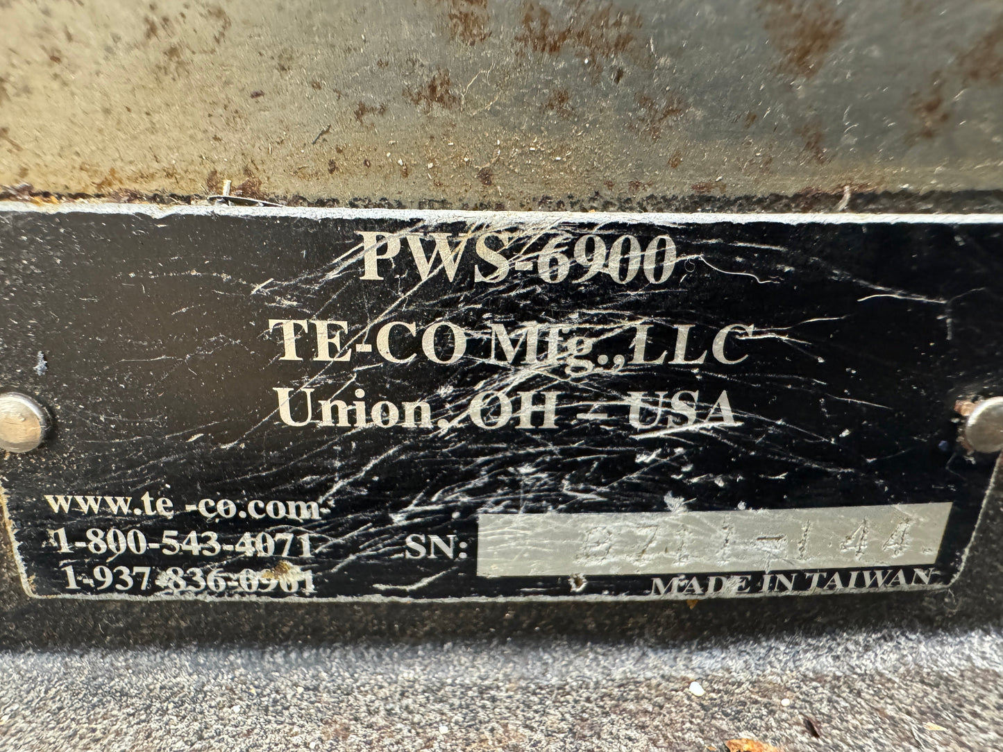 TE-CO Mfg Machine Vise PWS-6900 | 6 In. Jaw Width, 9 In. Jaw Opening m00842
