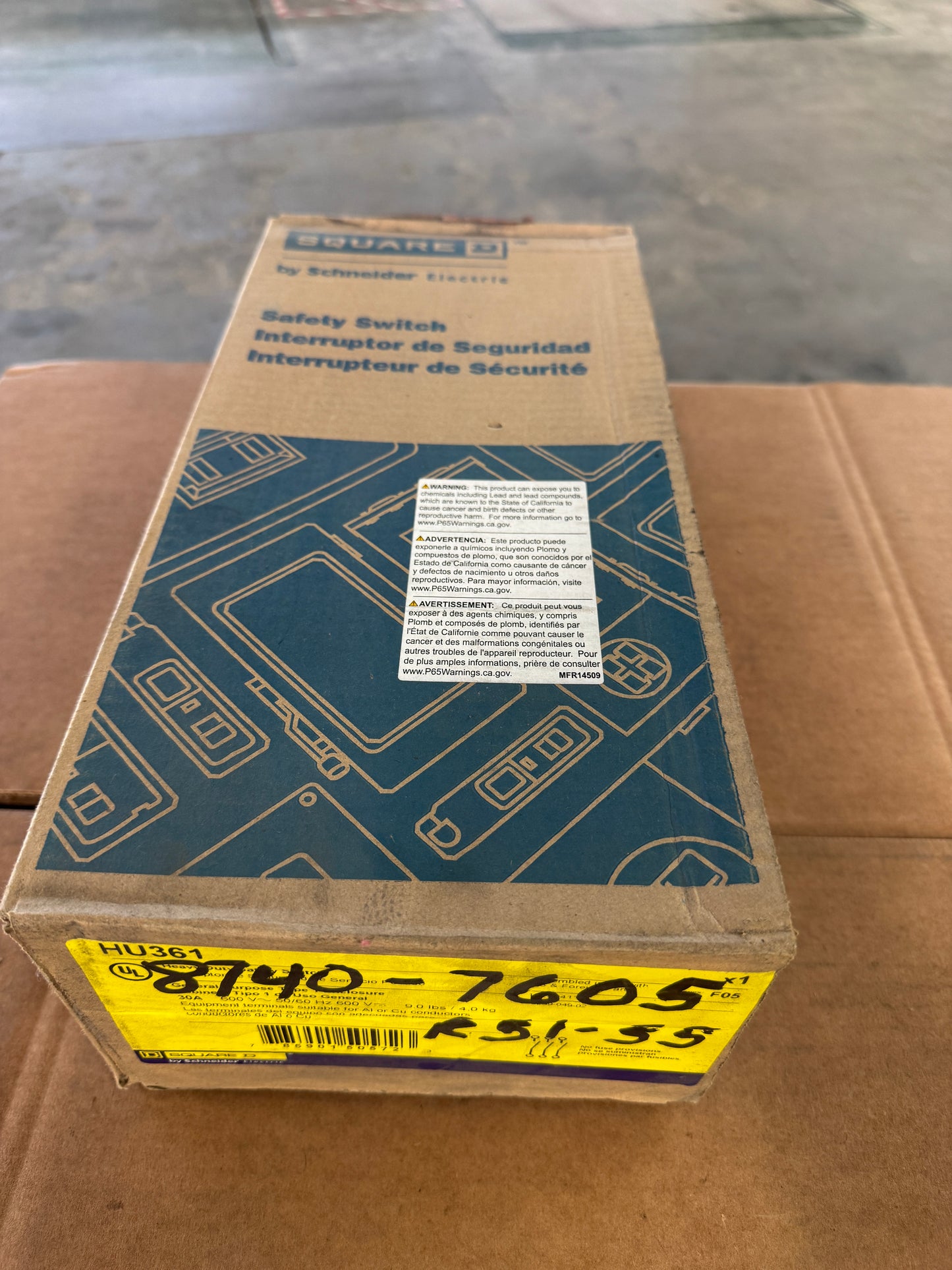 Square D Heavy Duty Safety Switch HU361 600V