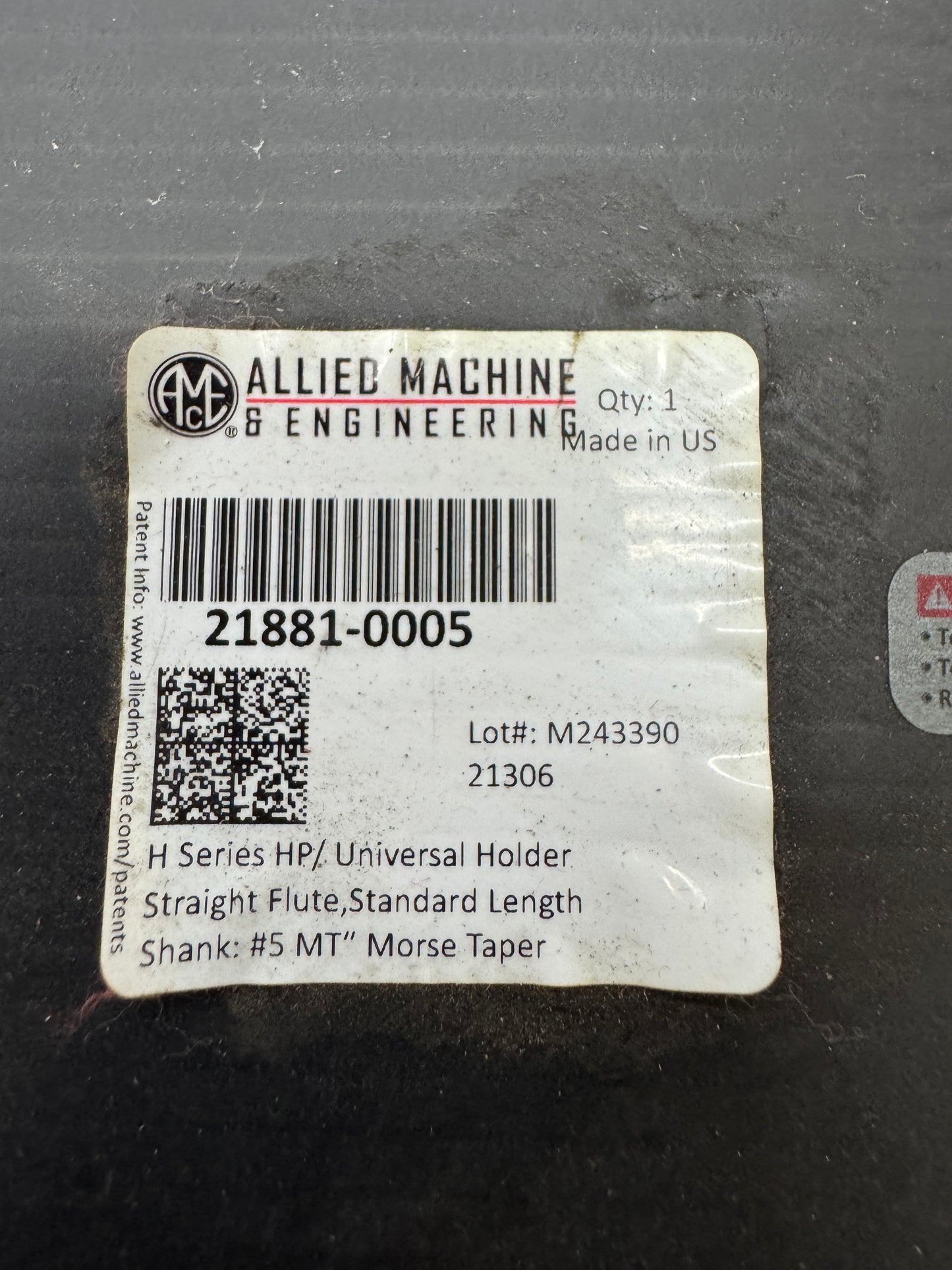 Allied Machine & Engineering (AMEC) Universal Spade Drill Insert Holder 21881-0005 / H-500-5MT-SR | 4 in. to 8.5 in Cutting Diameter | Orientation: Axial | Coolant Through