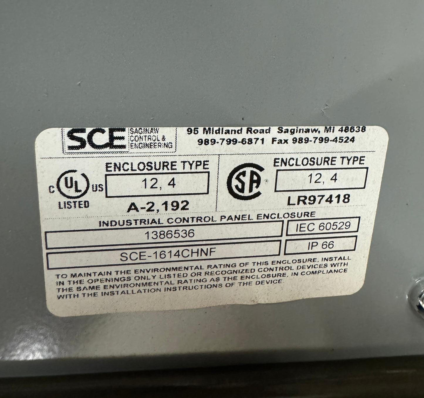 Payne Sparkman Metal Halide Crane Ballast CL400H-M-RR-JB