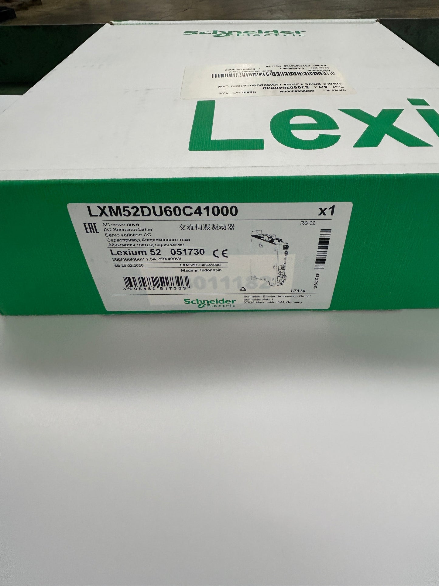 Schneider Electric AC Servo Drive LXM52DU60C41000