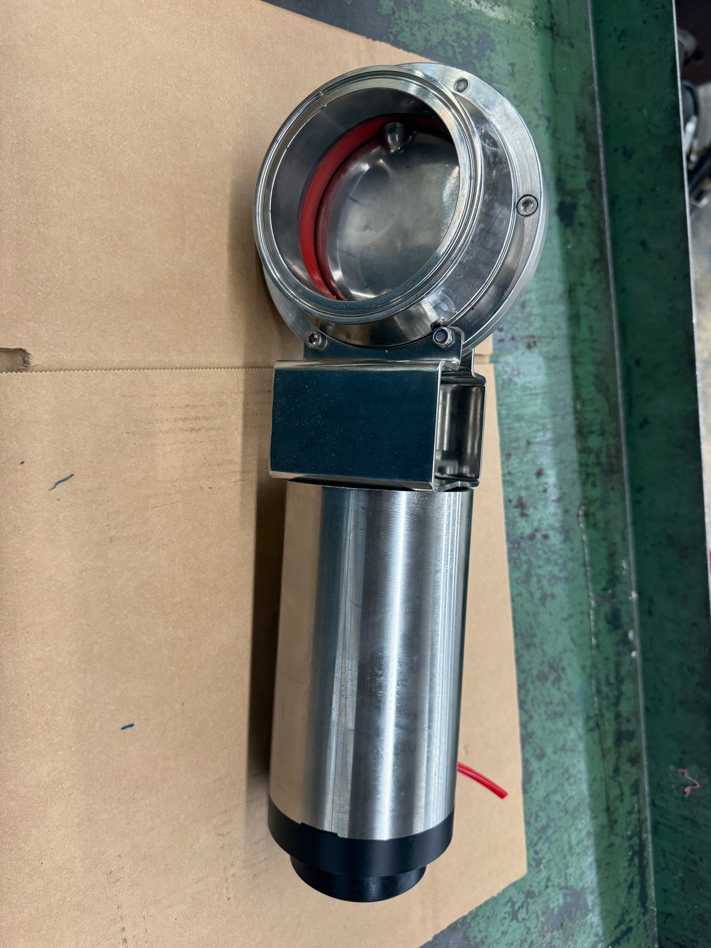 Cipriani Harrison Pneumatic Actuated Butterfly Valve 9C440/72/22 4 In. Sanitary Clamp, AISI 316L
