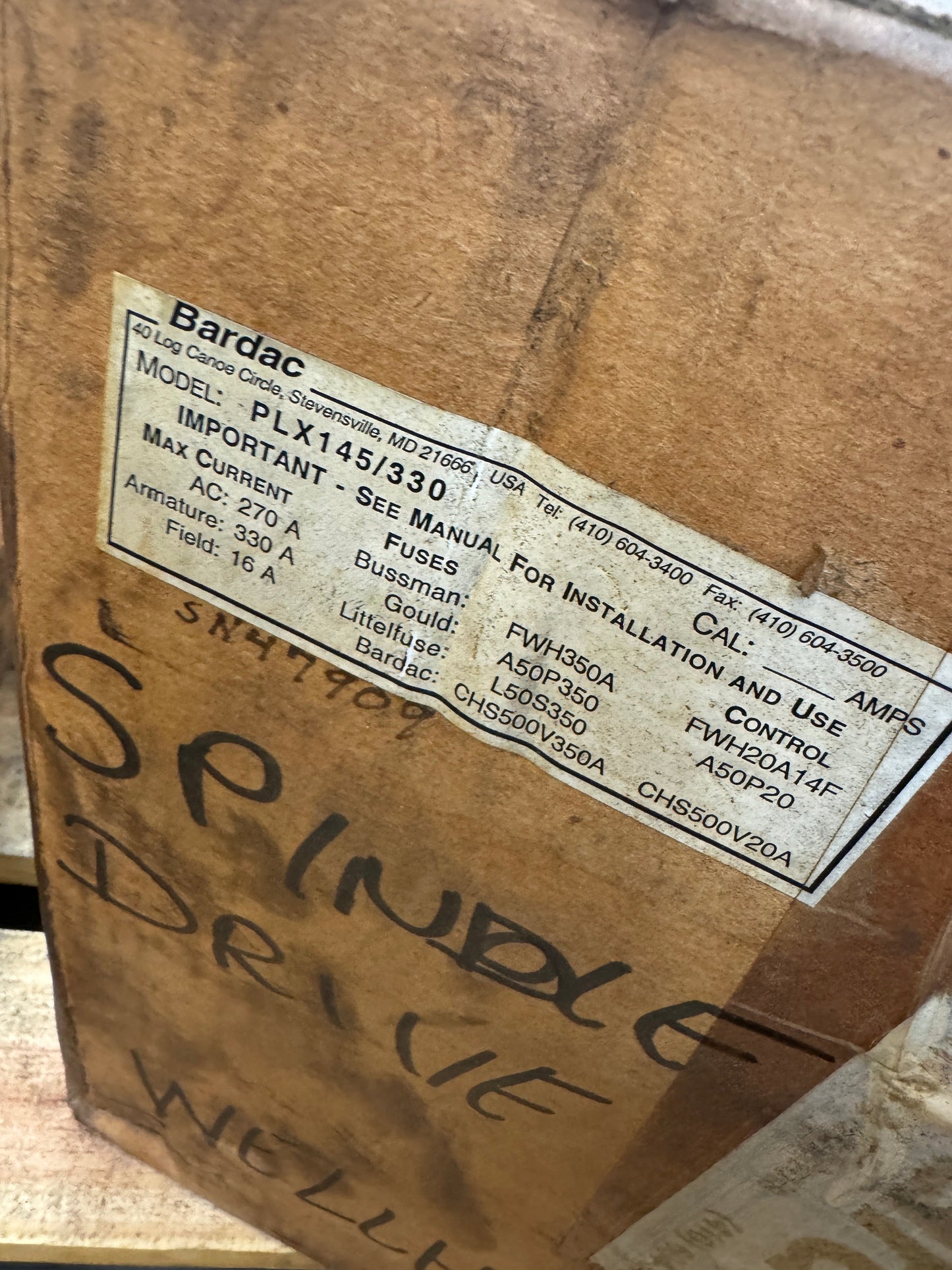 Bardac DC Drive PLX145/330