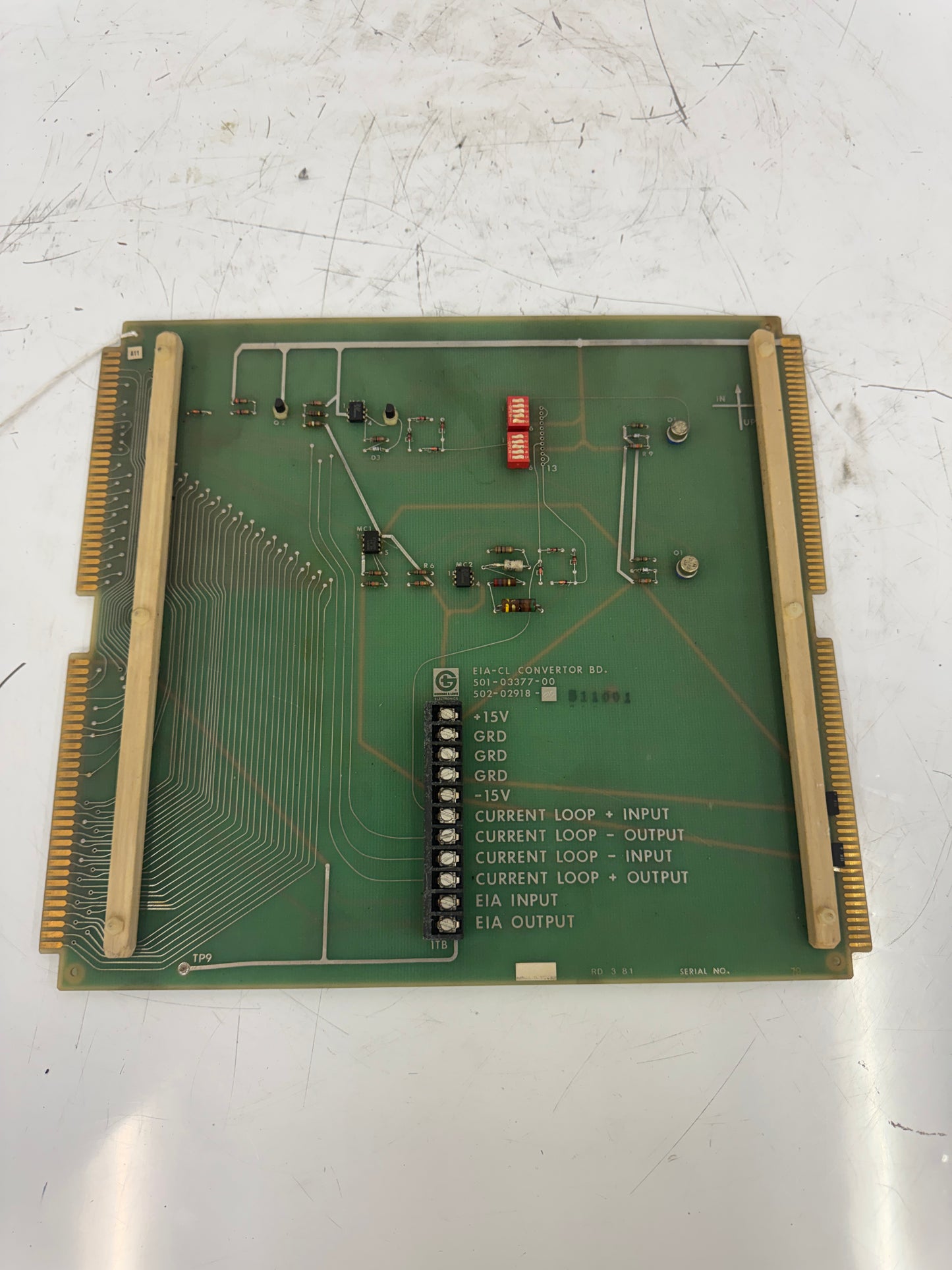 Giddings and Lewis EIA-CL Convertor Circuit Board 501-03377-00 / 502-02918-00