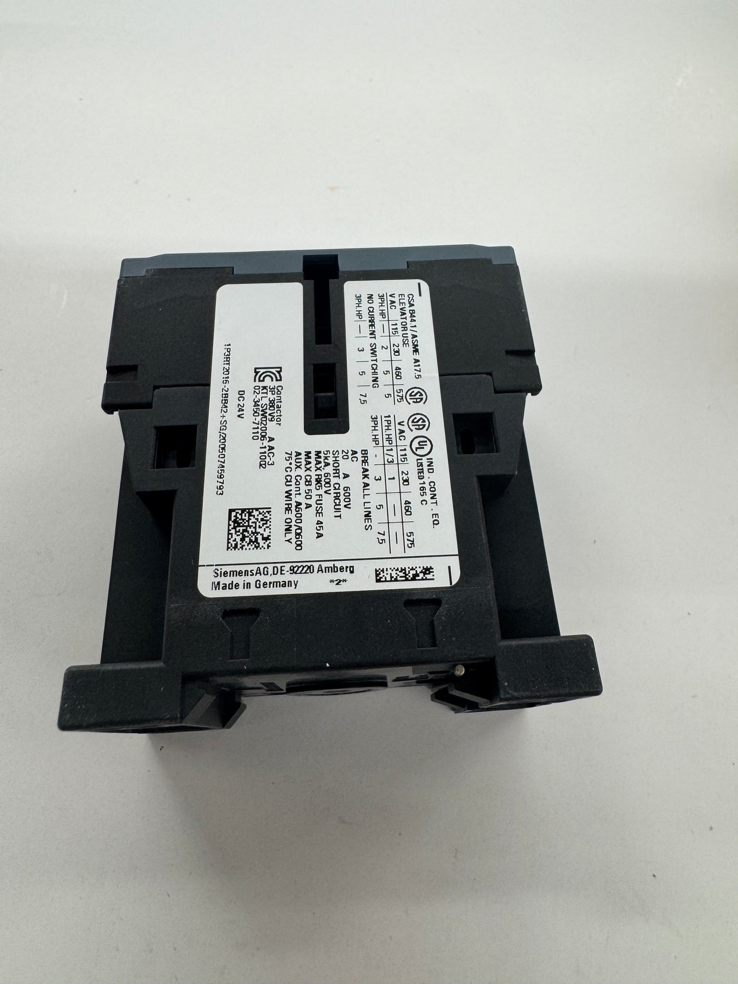 Siemens Power Contactor 3RT2016-2BB42 m01042