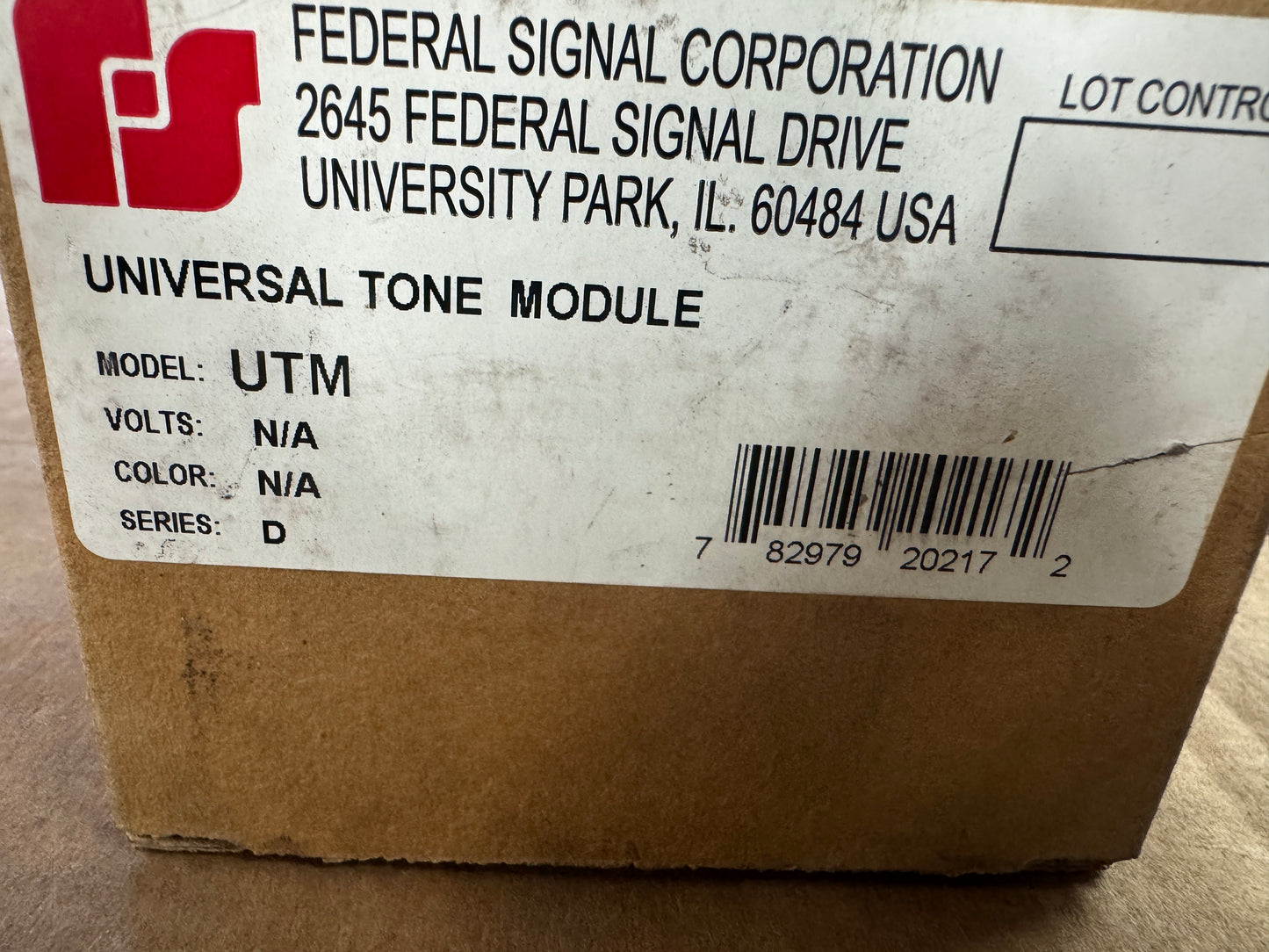 Federal Signal Corporation Universal Tone Module UTM