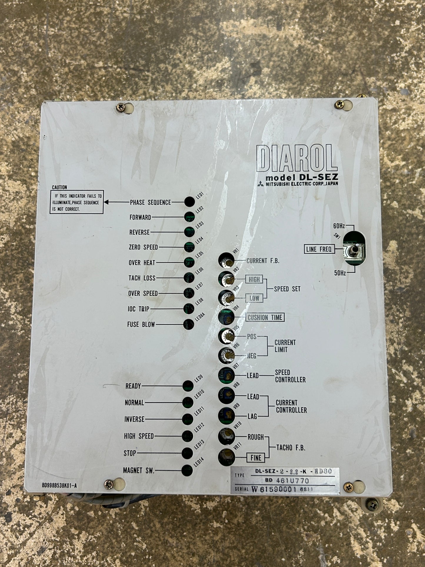 Mitsubishi Electric Spindle Drive Controller DL-SEZ-2-2.2-K-HD80