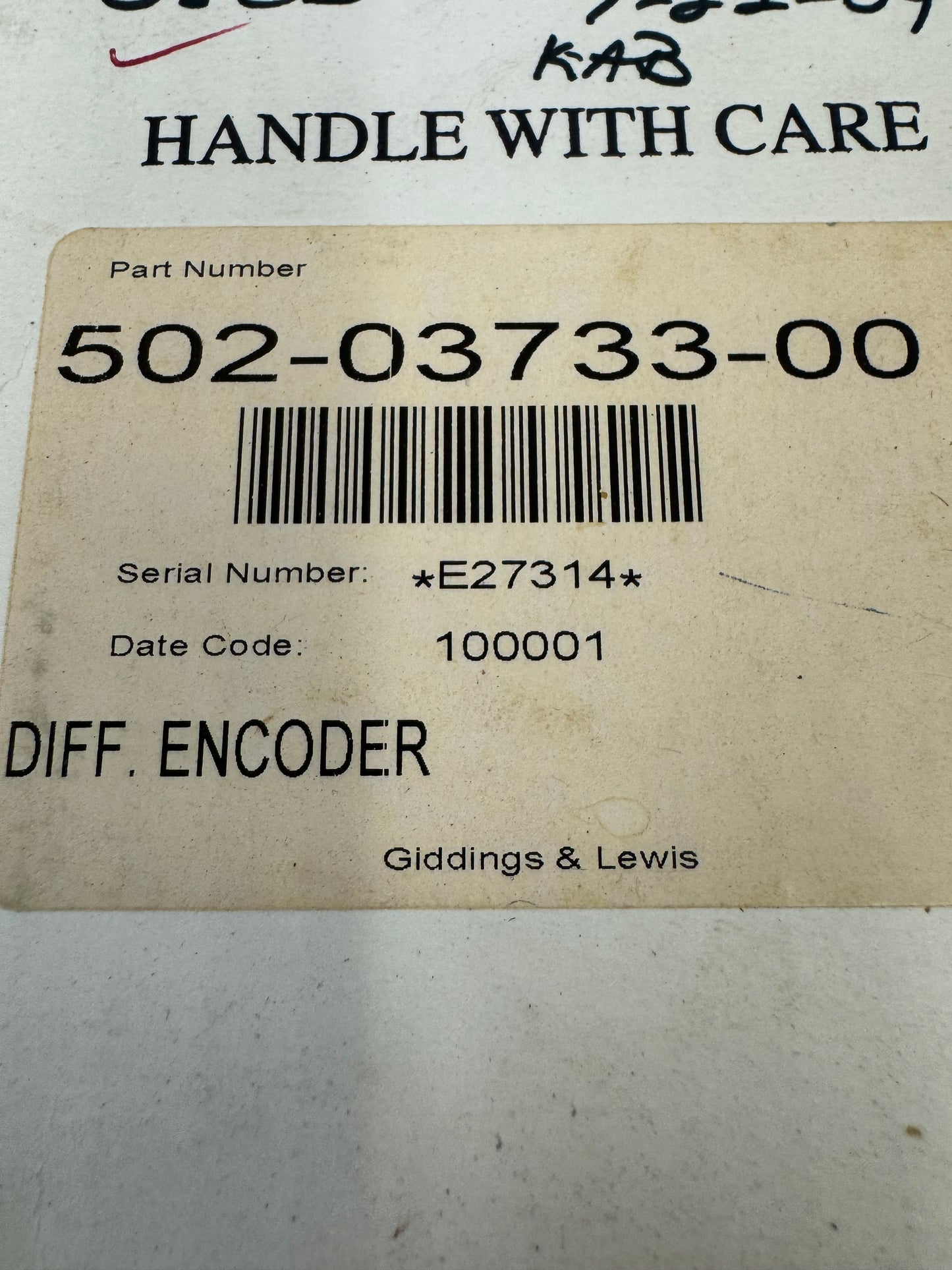 Giddings and Lewis Differential Encoder Interface PCB Assembly 501-04758-00