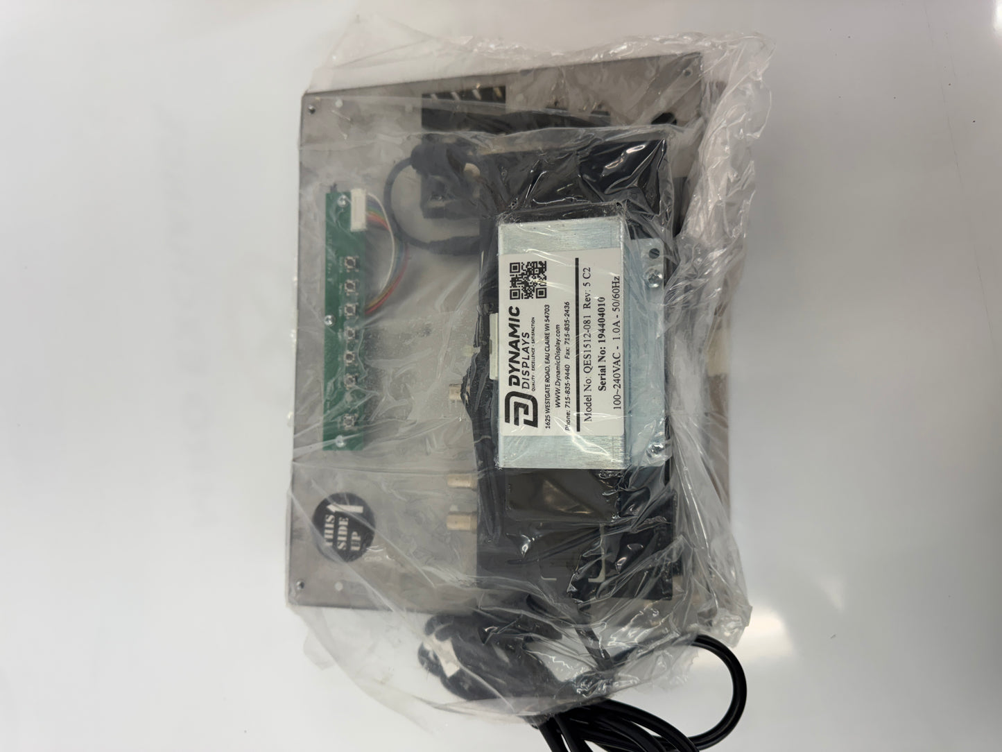 Dynamic Displays QES1512-081-Rev-S-C2 100 to 240 VAC Industrial LCD Replacement Monitor BRAND NEW