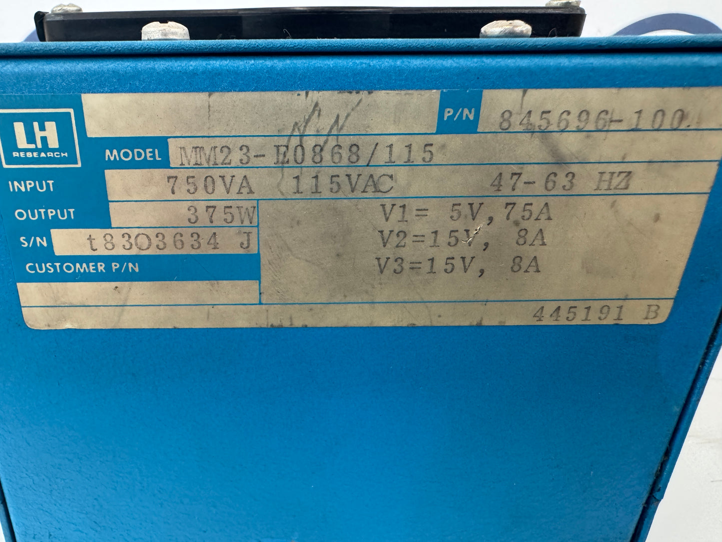 LH Research Mighty-Mite Power Supply MM23-E0868/115 m00147