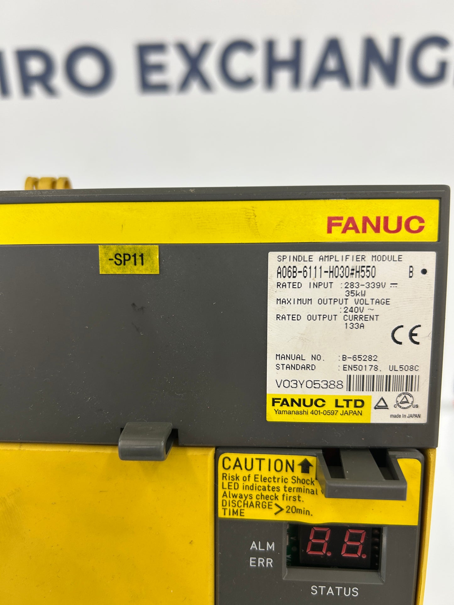 FANUC A06B-6111-H030#H550 283 to 339V DC Input, 240V AC Output Spindle Amplifier Module