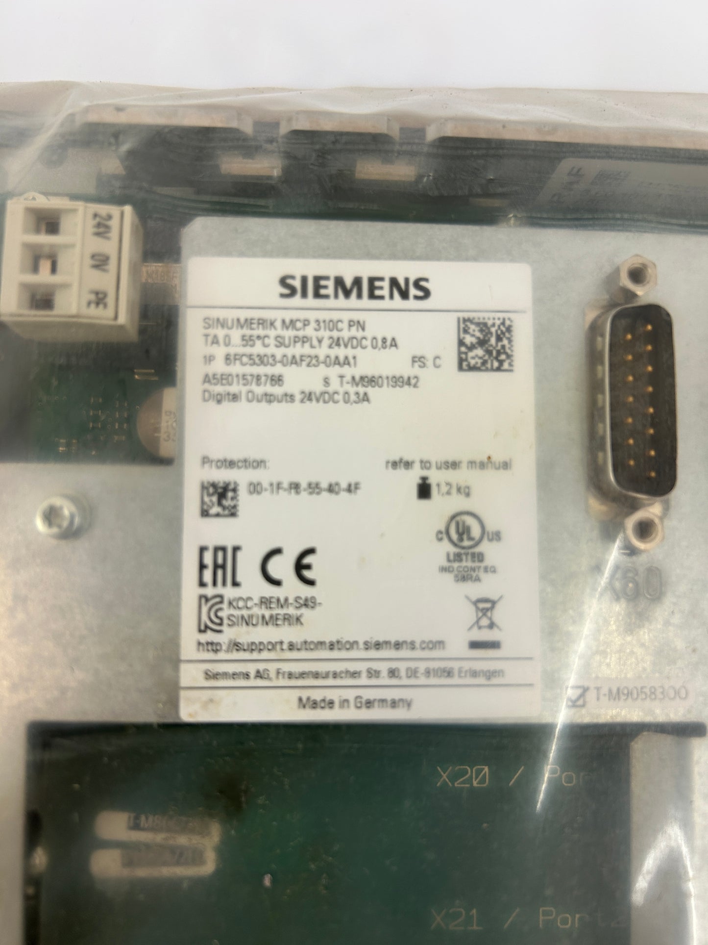 Siemens 6FC5303-0AF23-0AA1 24 VDC Machine Control Panel NEW