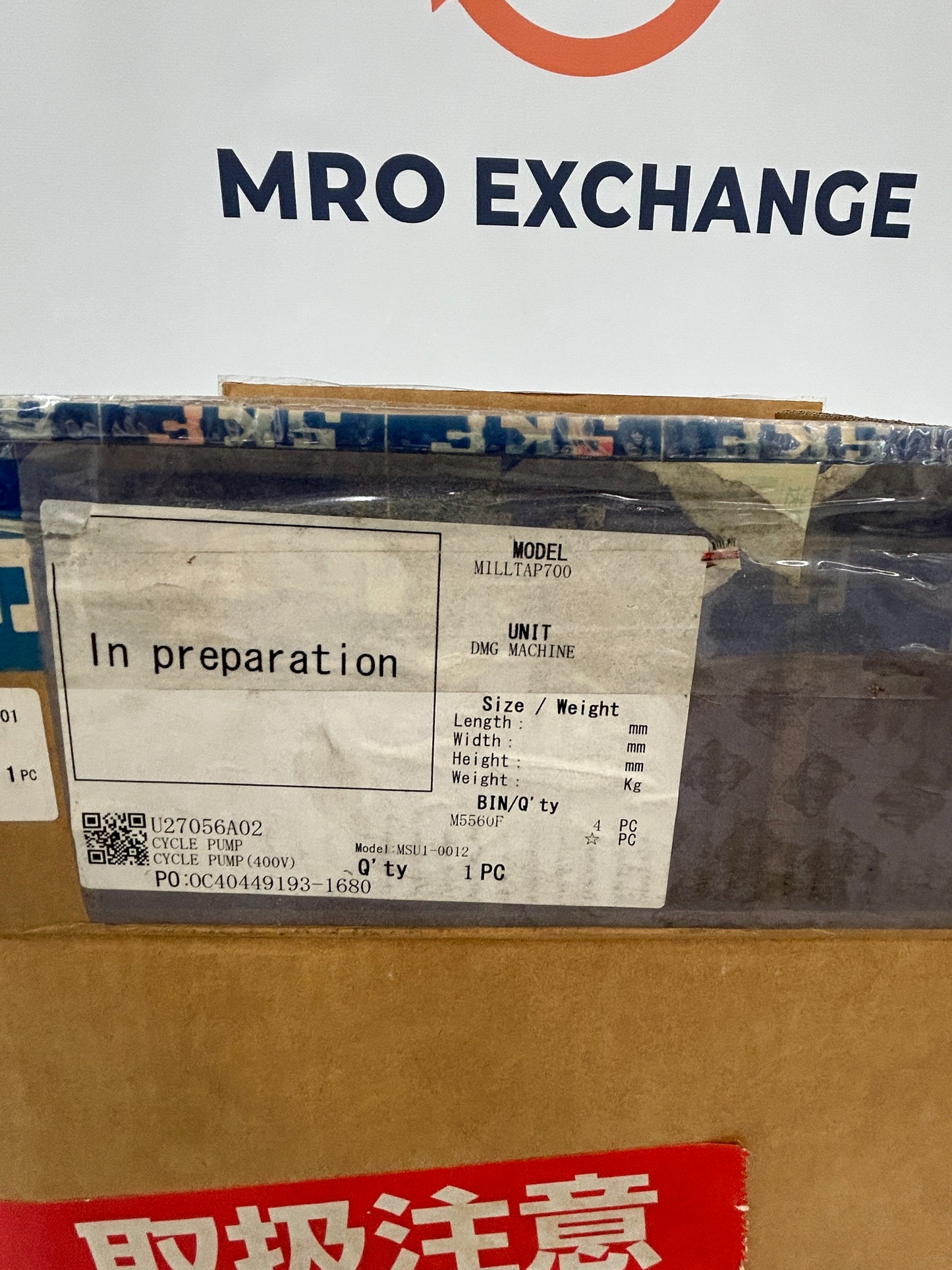 DMG MSU1 0012 Cycle Pump