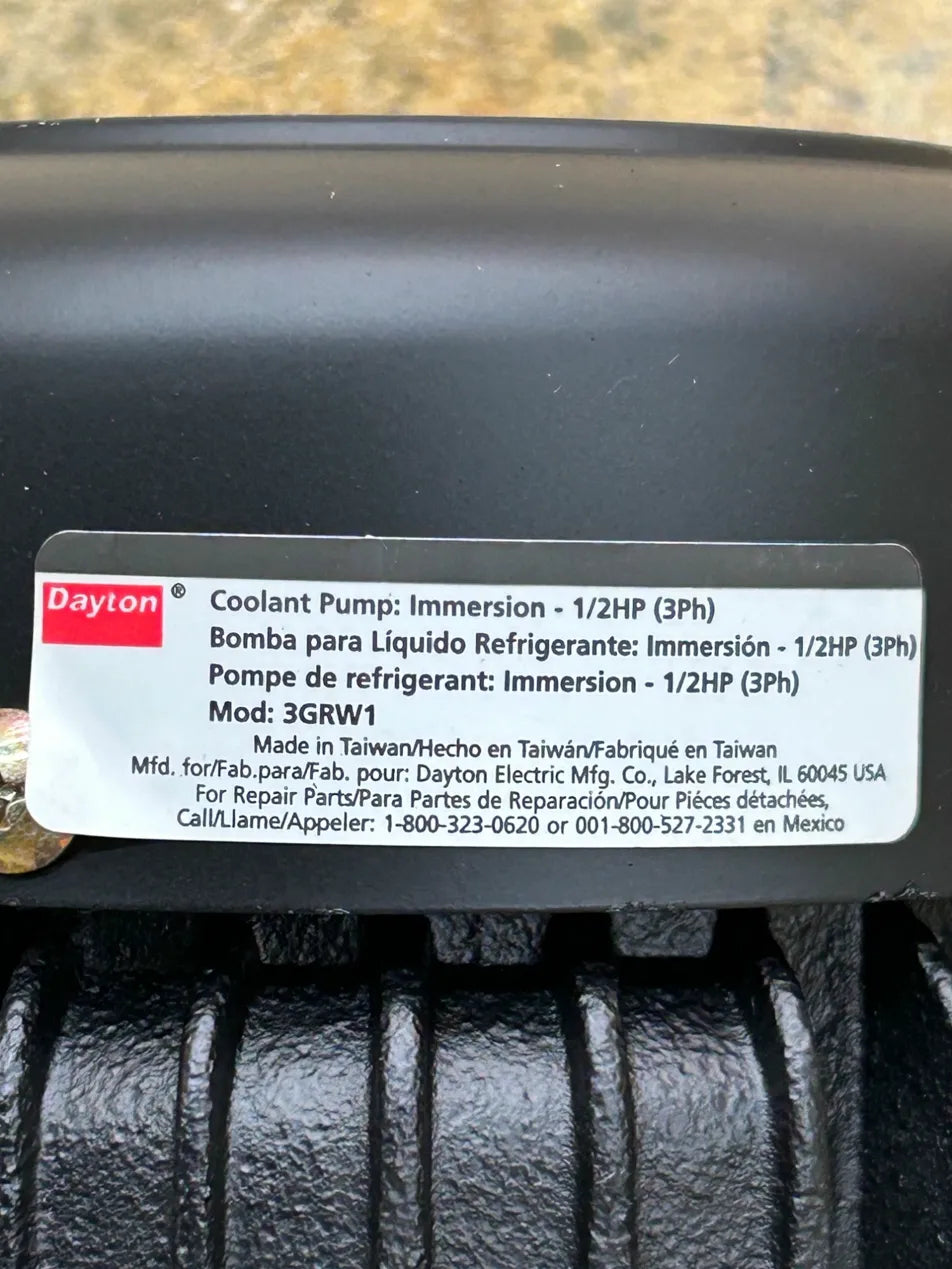 Dayton Immersion Coolant Pump 3GRW1 3/4 in NPT