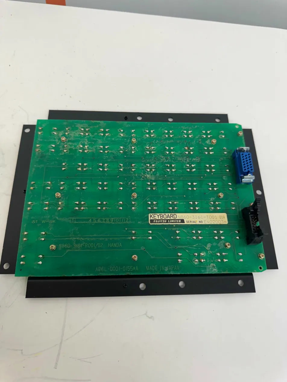 Fujitsu Limited (manufactured for Fanuc; cross-reference Fanuc A86L-0001-0155#A) CNC MDI Keyboard N860-3161-T001 / A86L-0001-0155#A