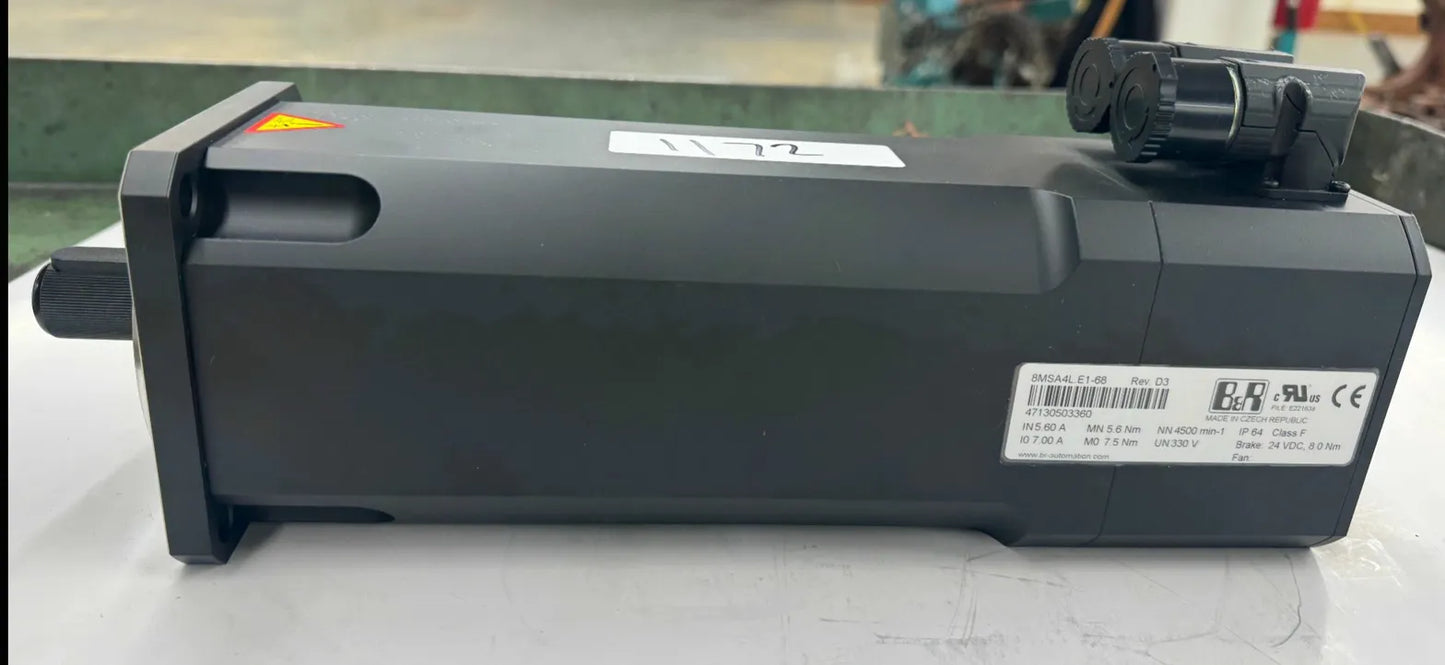 B&R Automation Servo Motor 8MSA4L.E1-68 - Variable 4500 RPM m01172