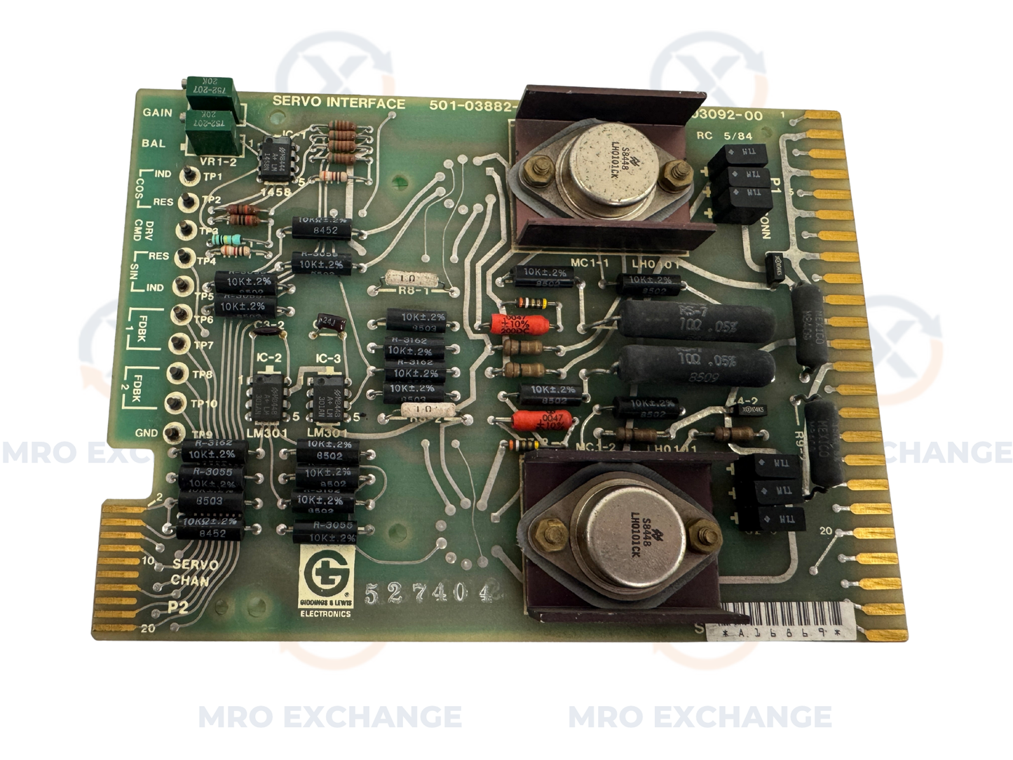 Giddings and Lewis Servo Interface Circuit Board 501-03882-00 / 502-03092-00 m00552