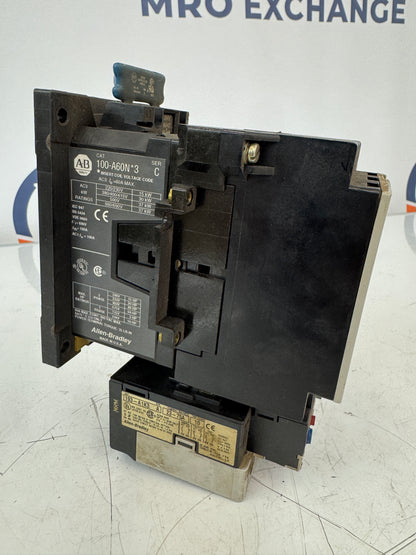 Allen-Bradley Contactor with Overload Relay 100-A60N*3 with 193-A1K3 600 VAC MAX