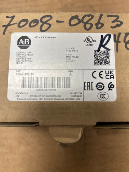 Allen-Bradley IEC Contactor 100-C43D10