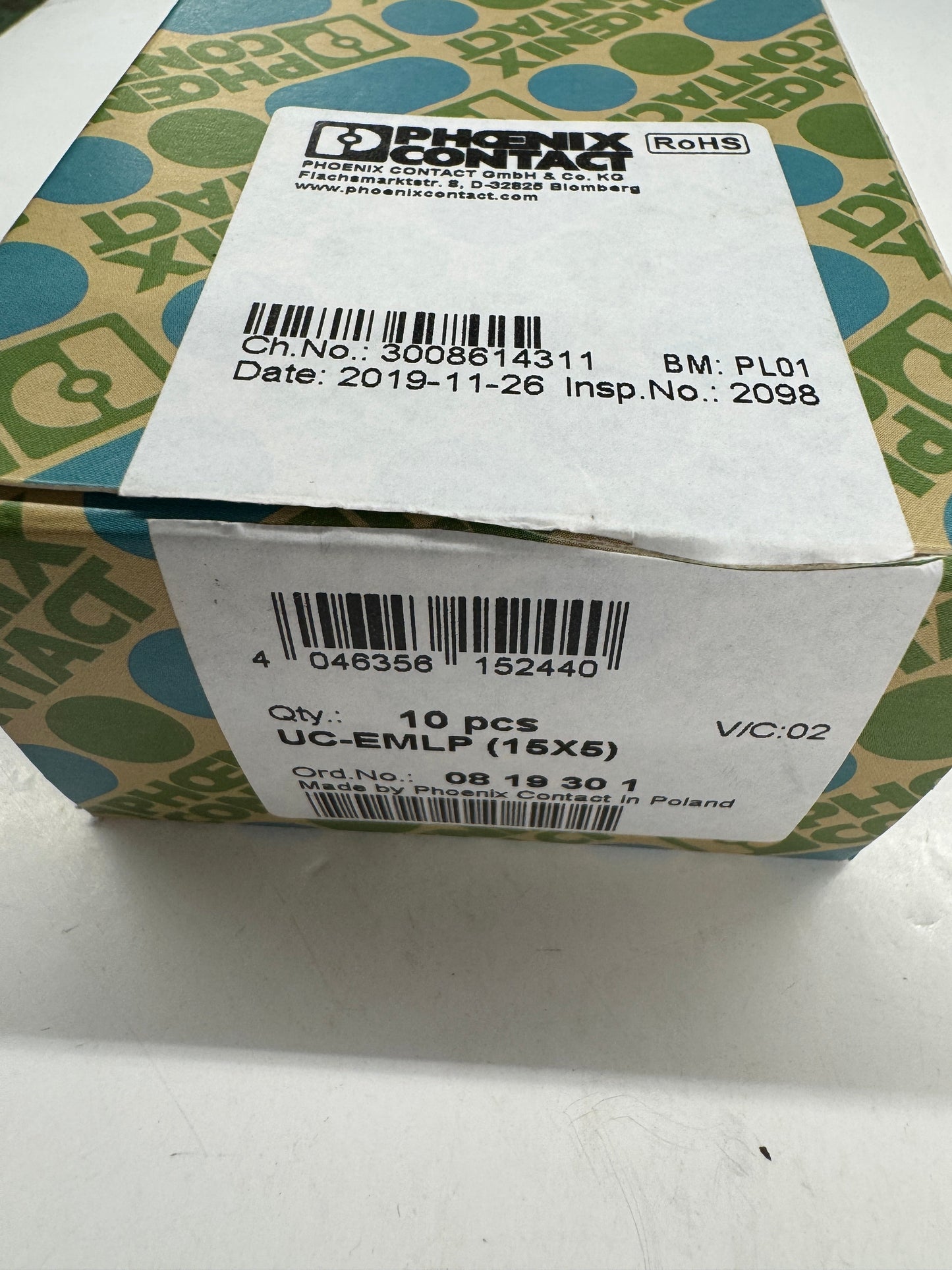 Phoenix Contact Plastic Label Sheets UC-EMLP / Ord. No. 0819301 15 x 5 mm